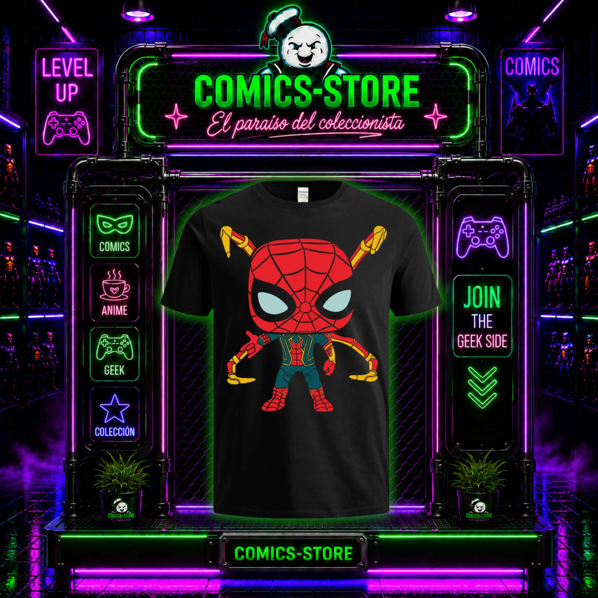 Camiseta Spiderman Funko Pop