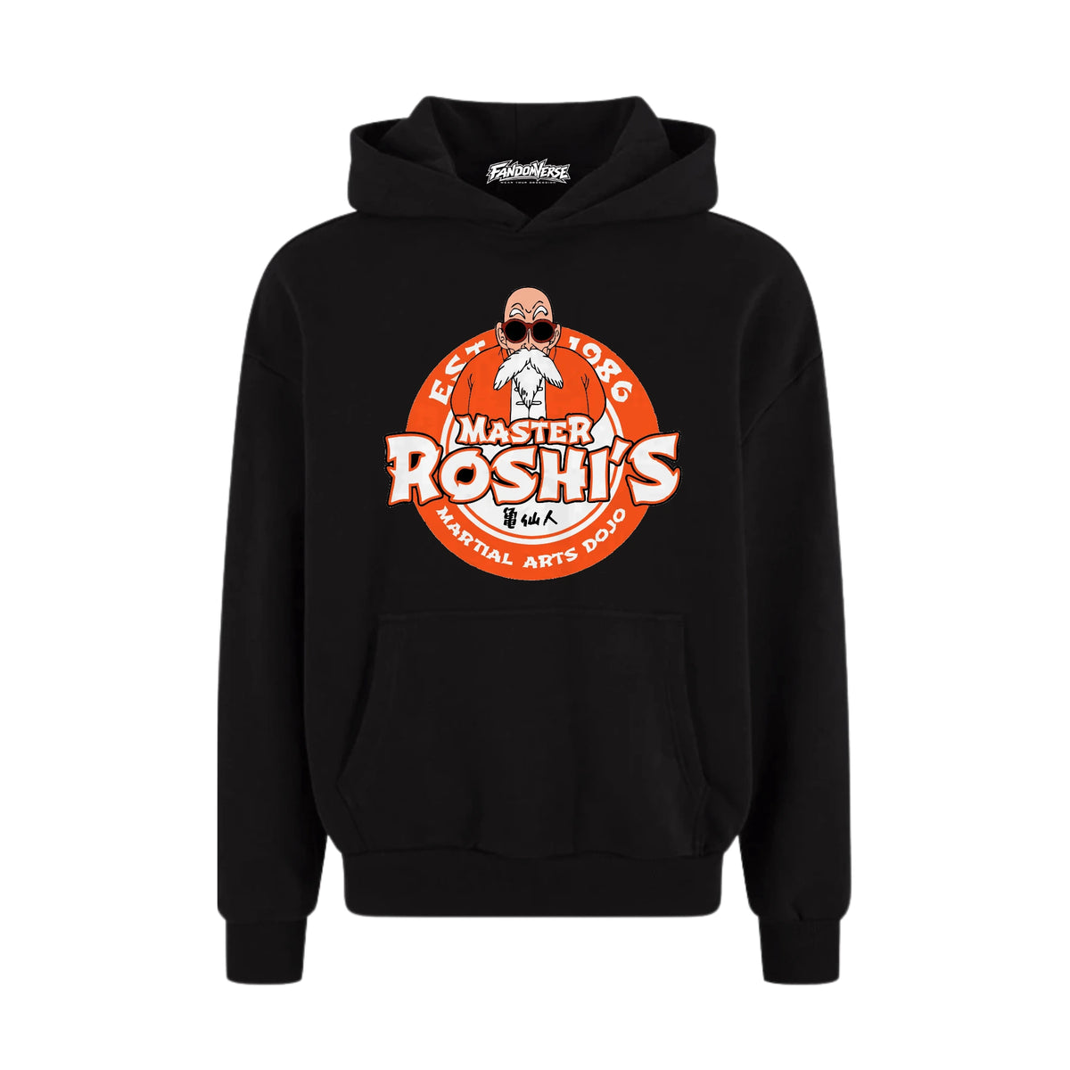 Hoodie Capota Negro Maestro Rochi Dragon Ball