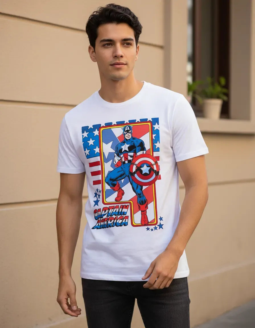 Camiseta Capitan America Comic Retro