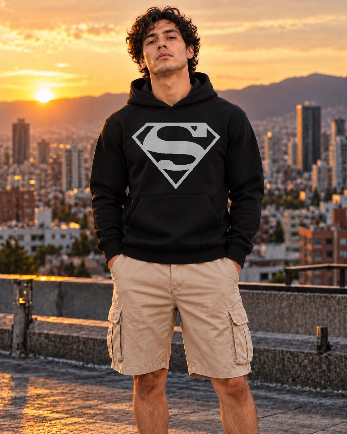 Hoodie Capota Superman Black Series