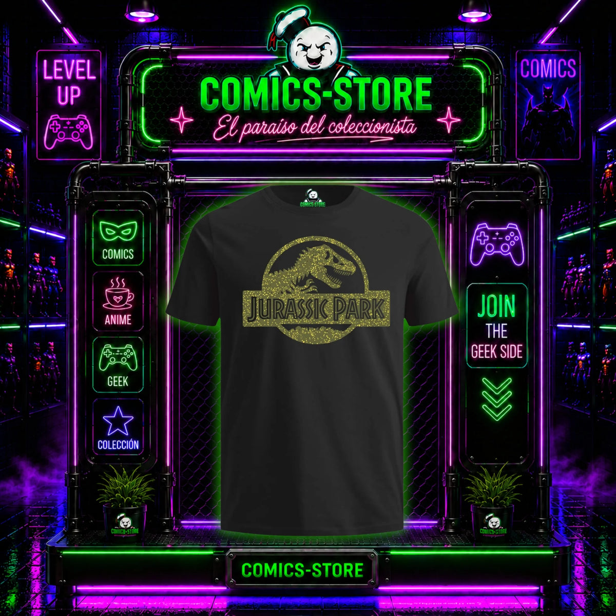 Camiseta Jurassic Park Military