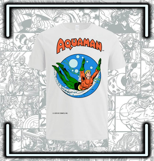 Camiseta Aquaman Retro Dc - Comics Store Colombia