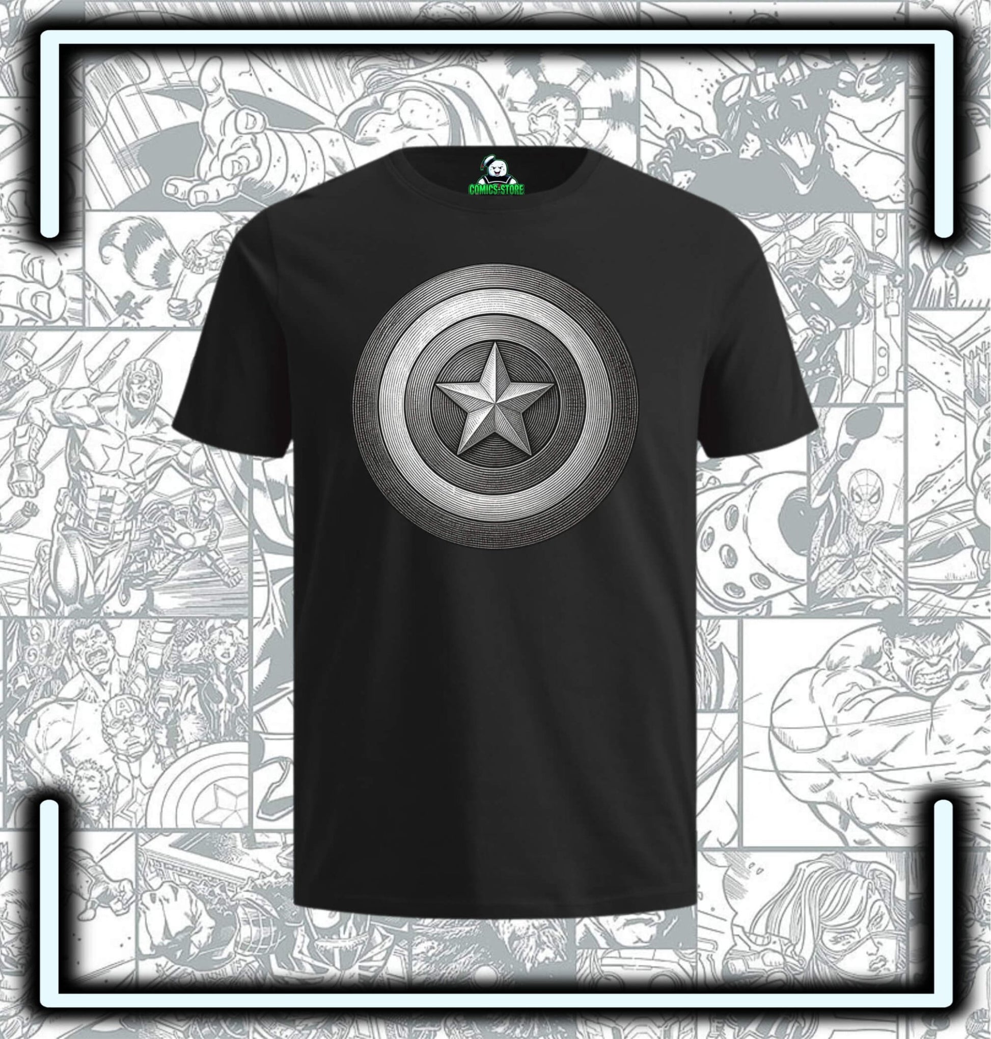Camiseta Capitan America Platinium - Comics Store Colombia