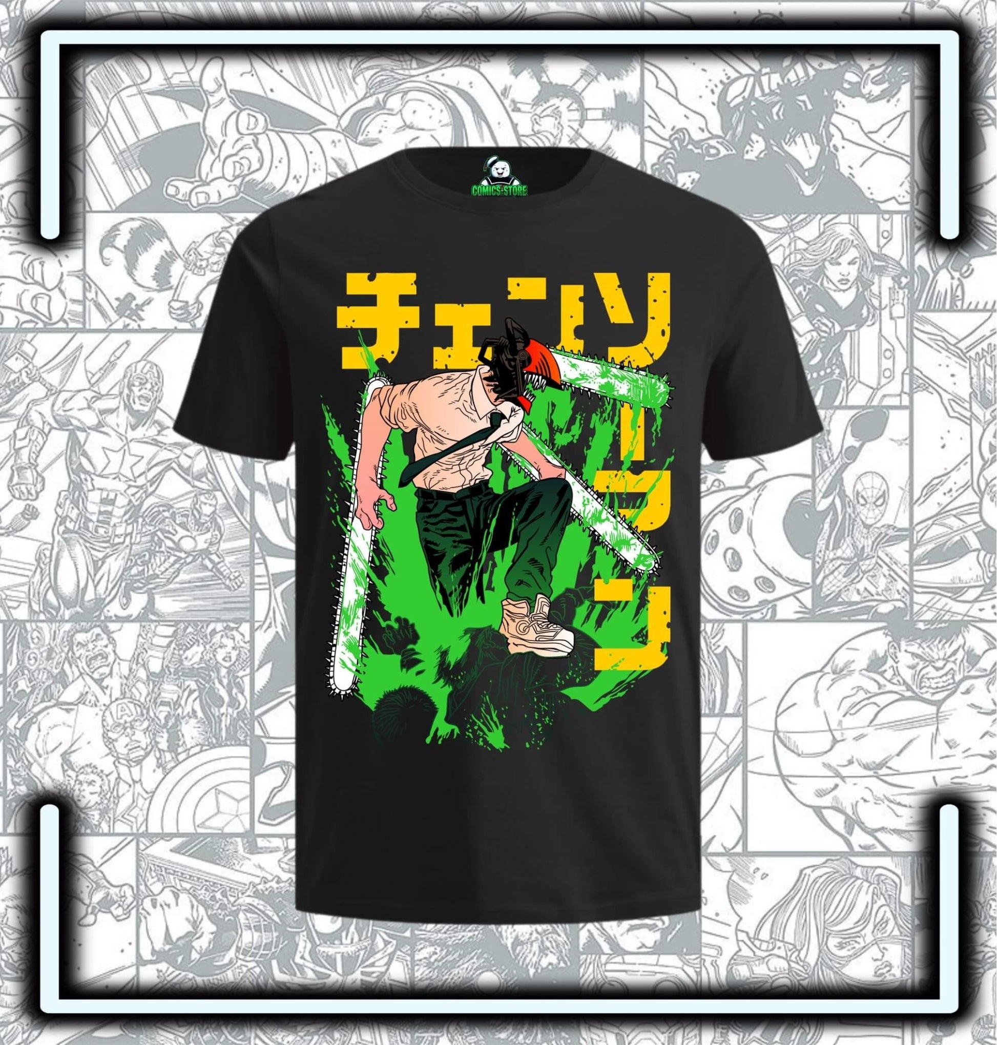 Camiseta Chainsaw Man Anime - Comics Store Colombia