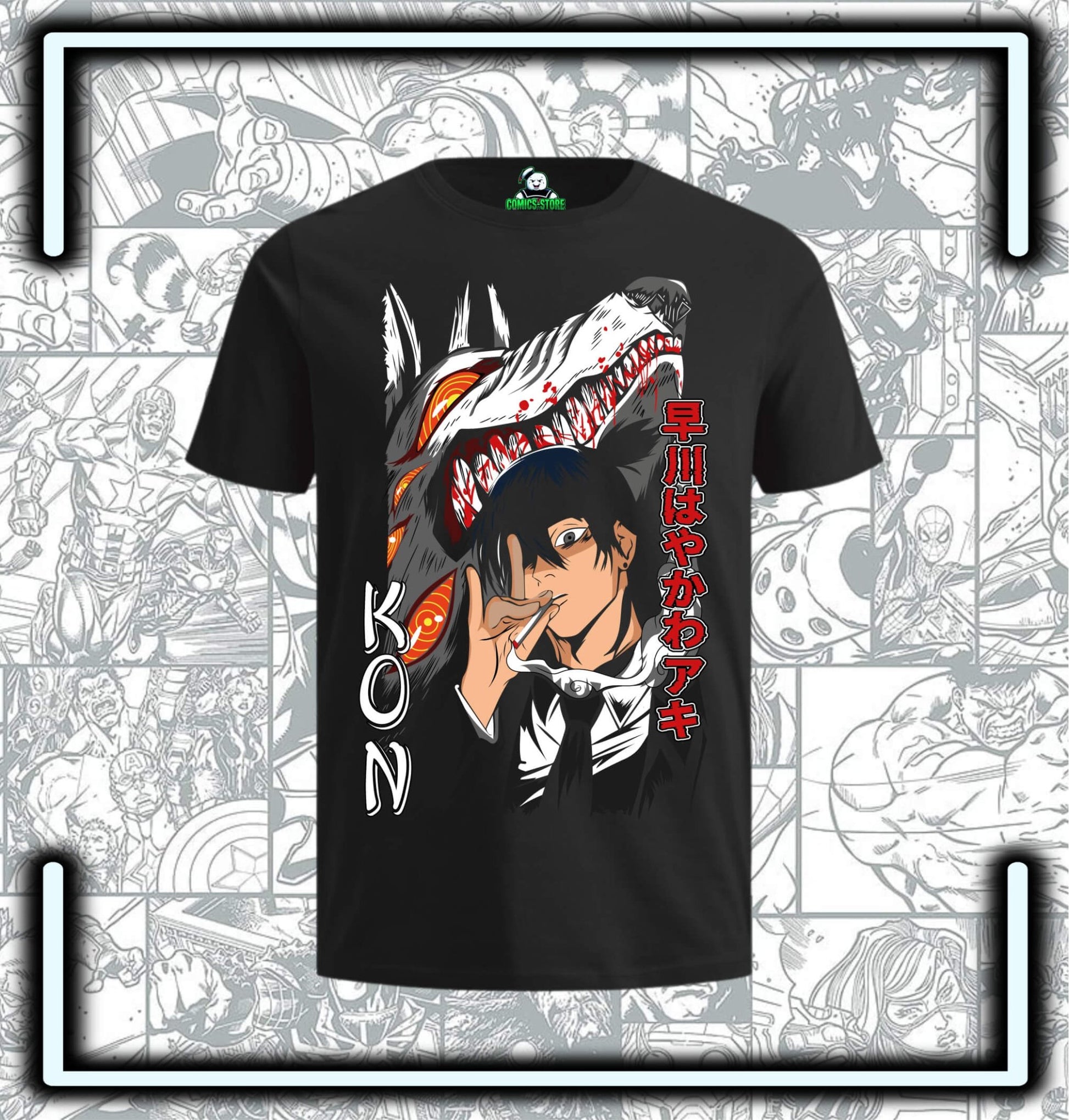 Camiseta Chainsaw Man Kon Anime - Comics Store Colombia