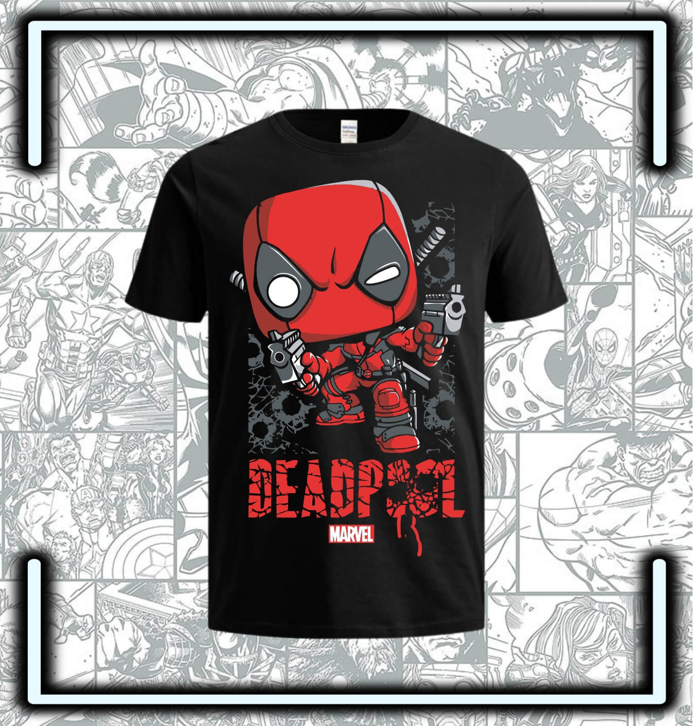 Camiseta Deadpool Pop - Comics Store Colombia