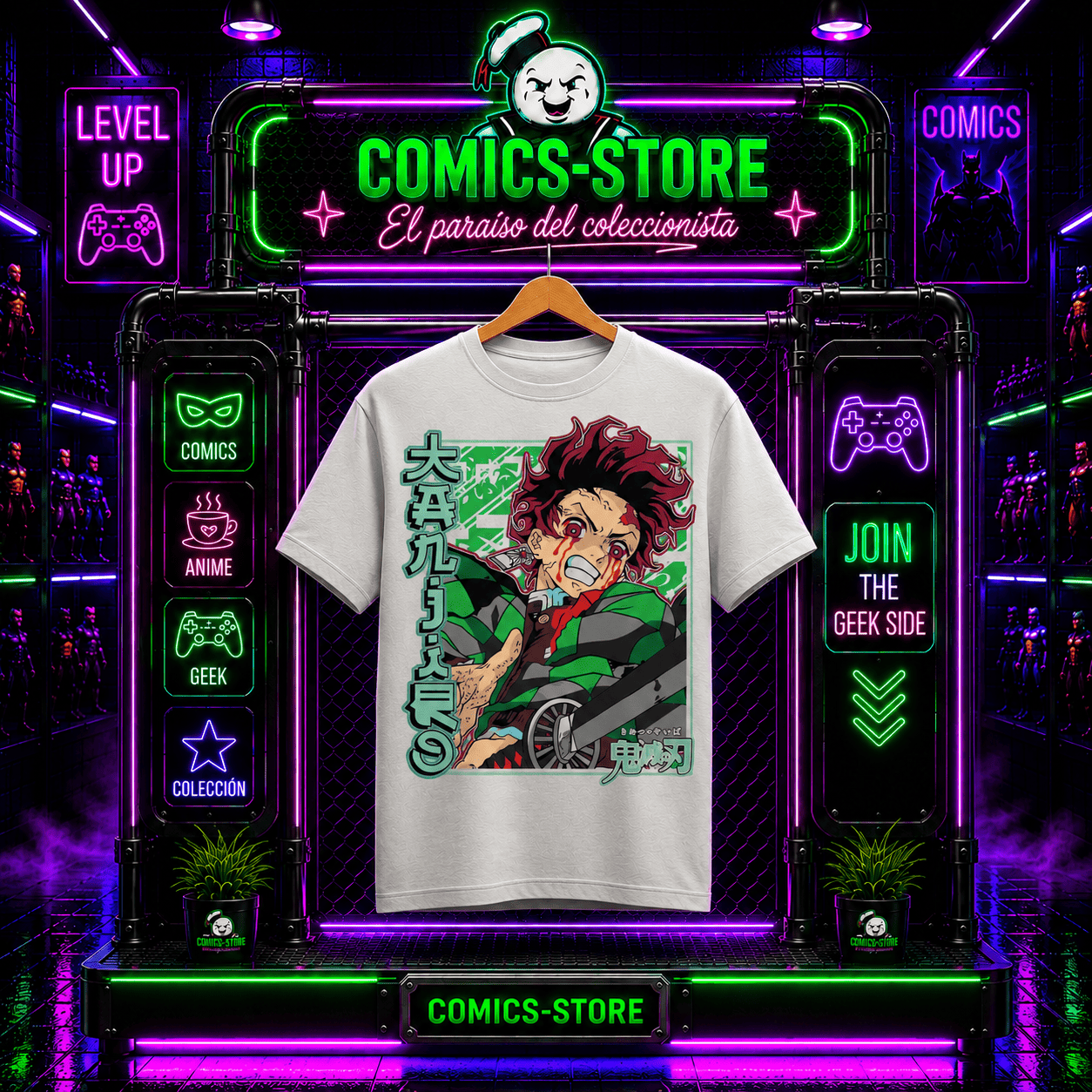 Camiseta Demon Slayer Tanjiro Anime I - Comics Store Colombia