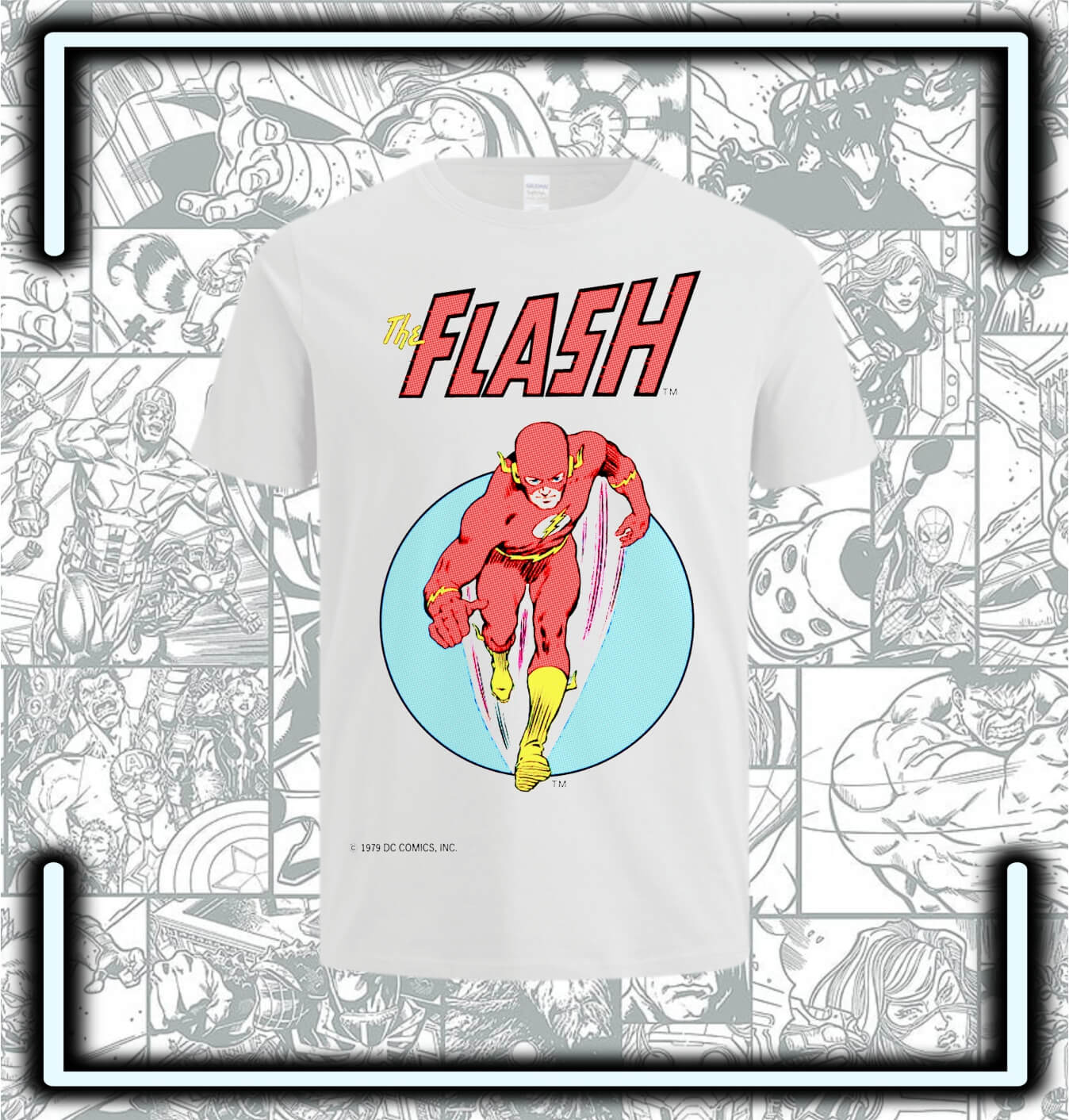 Camiseta Flash Retro Dc - Comics Store Colombia