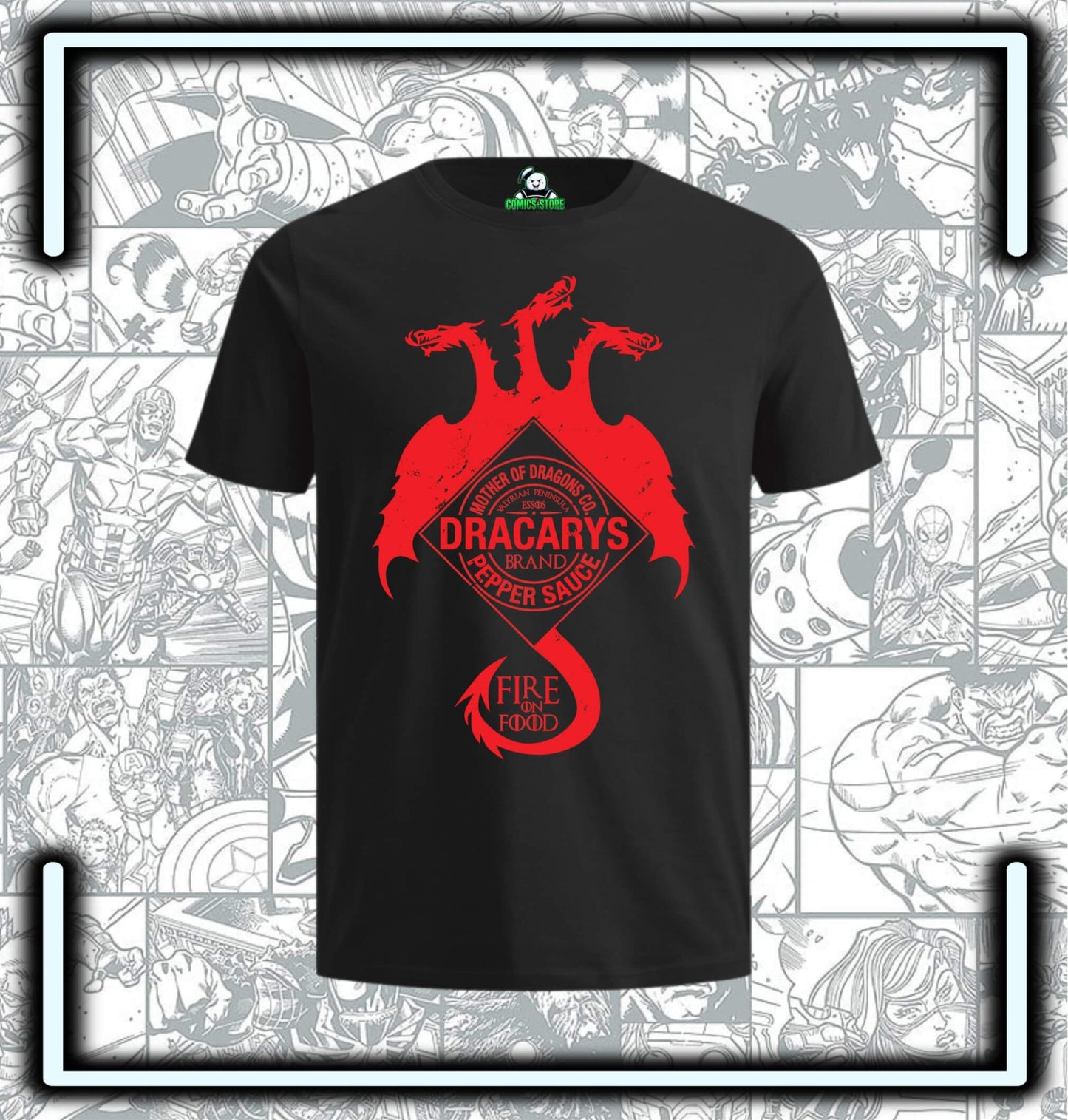 Camiseta Game Of Thrones Dracarys Black Series - Comics Store Colombia