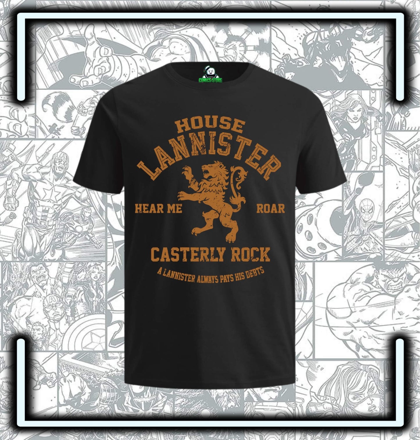 Camiseta Game Of Thrones Lannister Black Series - Comics Store Colombia