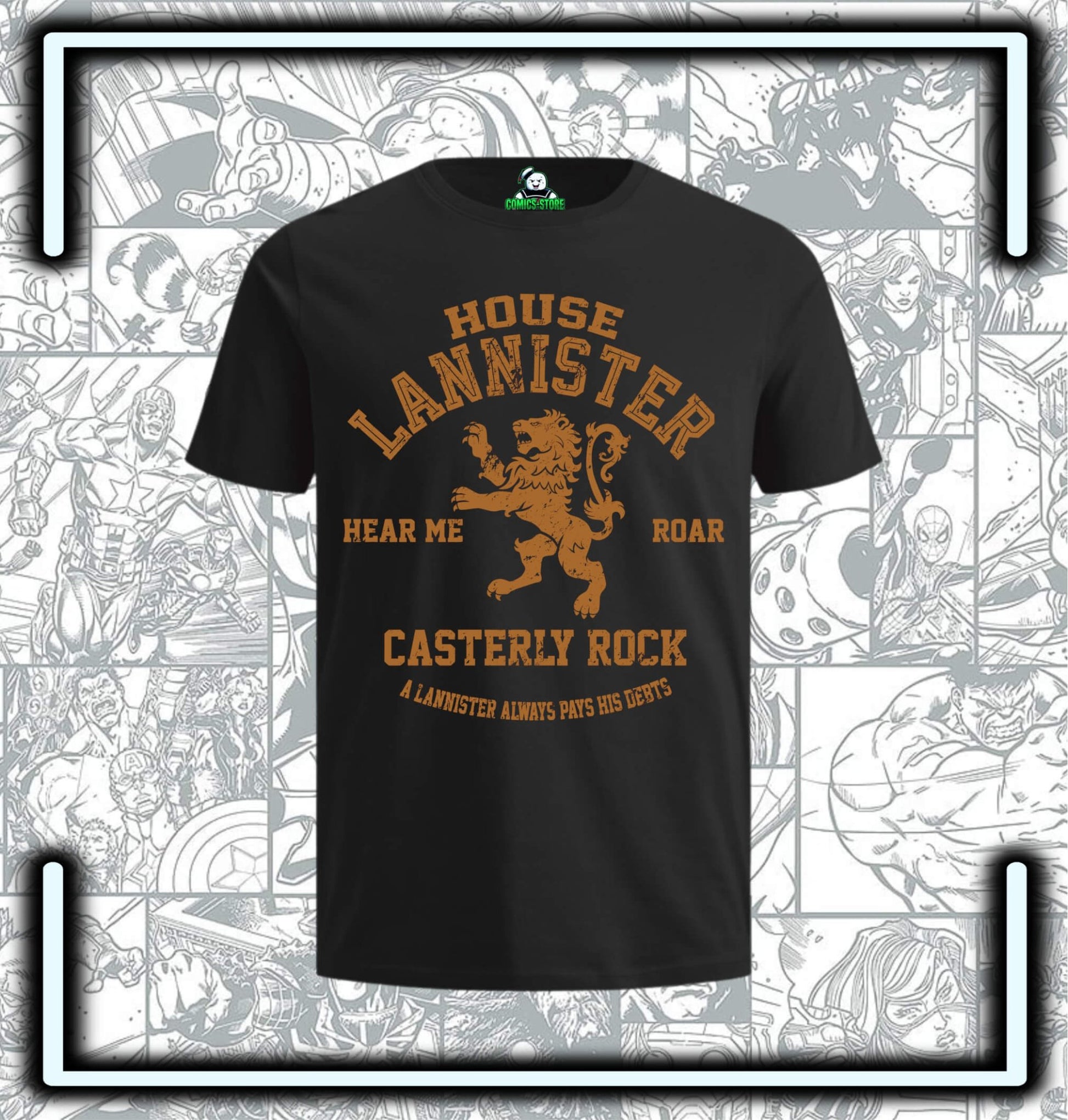 Camiseta Game Of Thrones Lannister Black Series - Comics Store Colombia