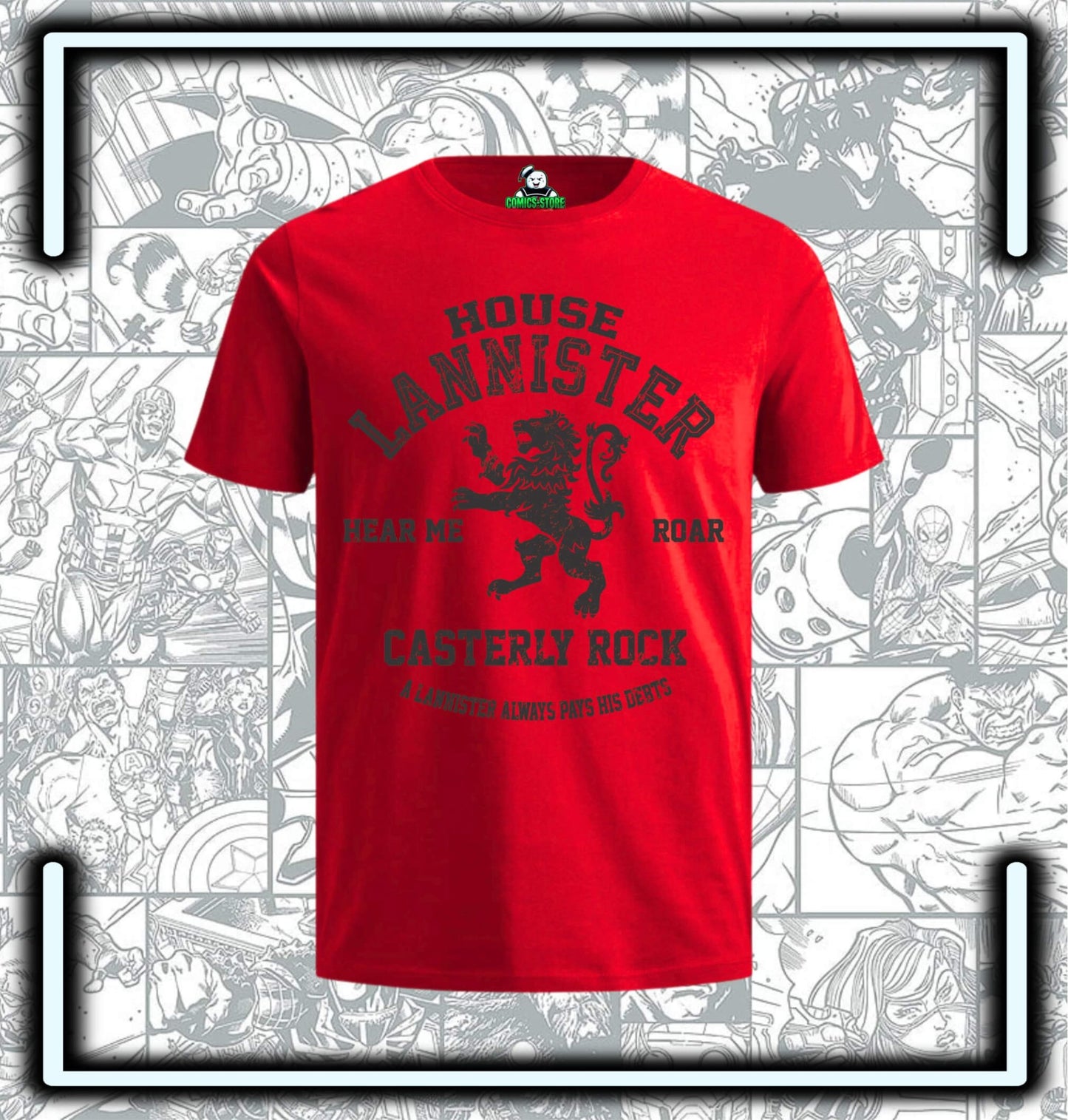 Camiseta Game Of Thrones Lannister Red Series - Comics Store Colombia