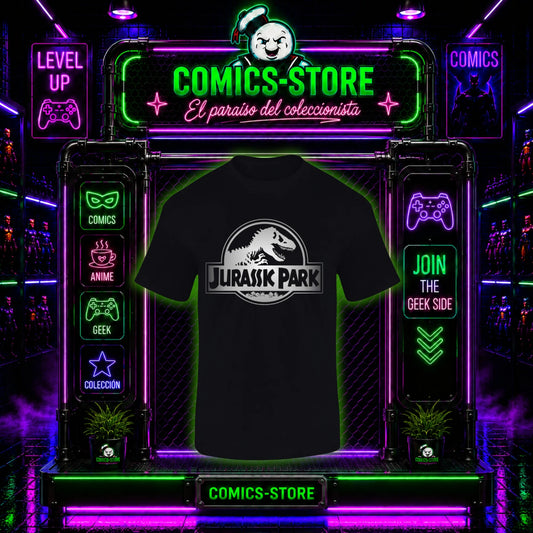 Camiseta T-Shirt Jurassic Park Silver