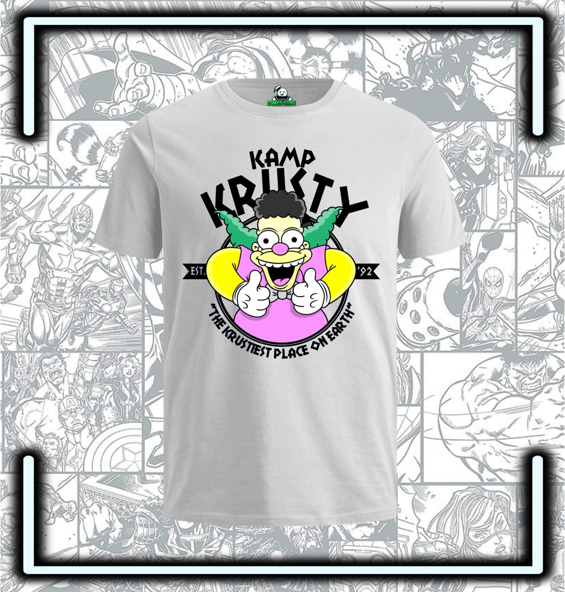 Camiseta Krusty Kamp The Simpsons - Comics Store Colombia