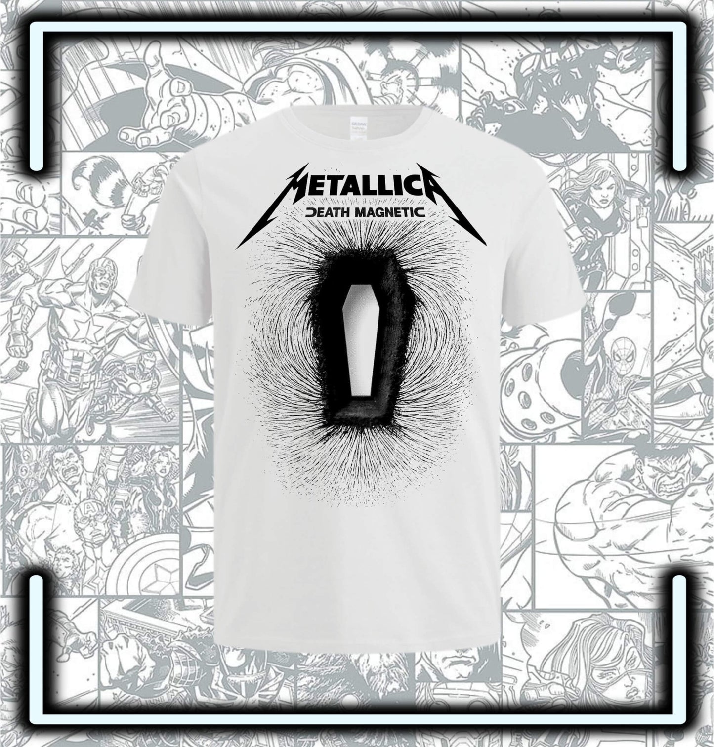 Camiseta Metallica White - Comics Store Colombia