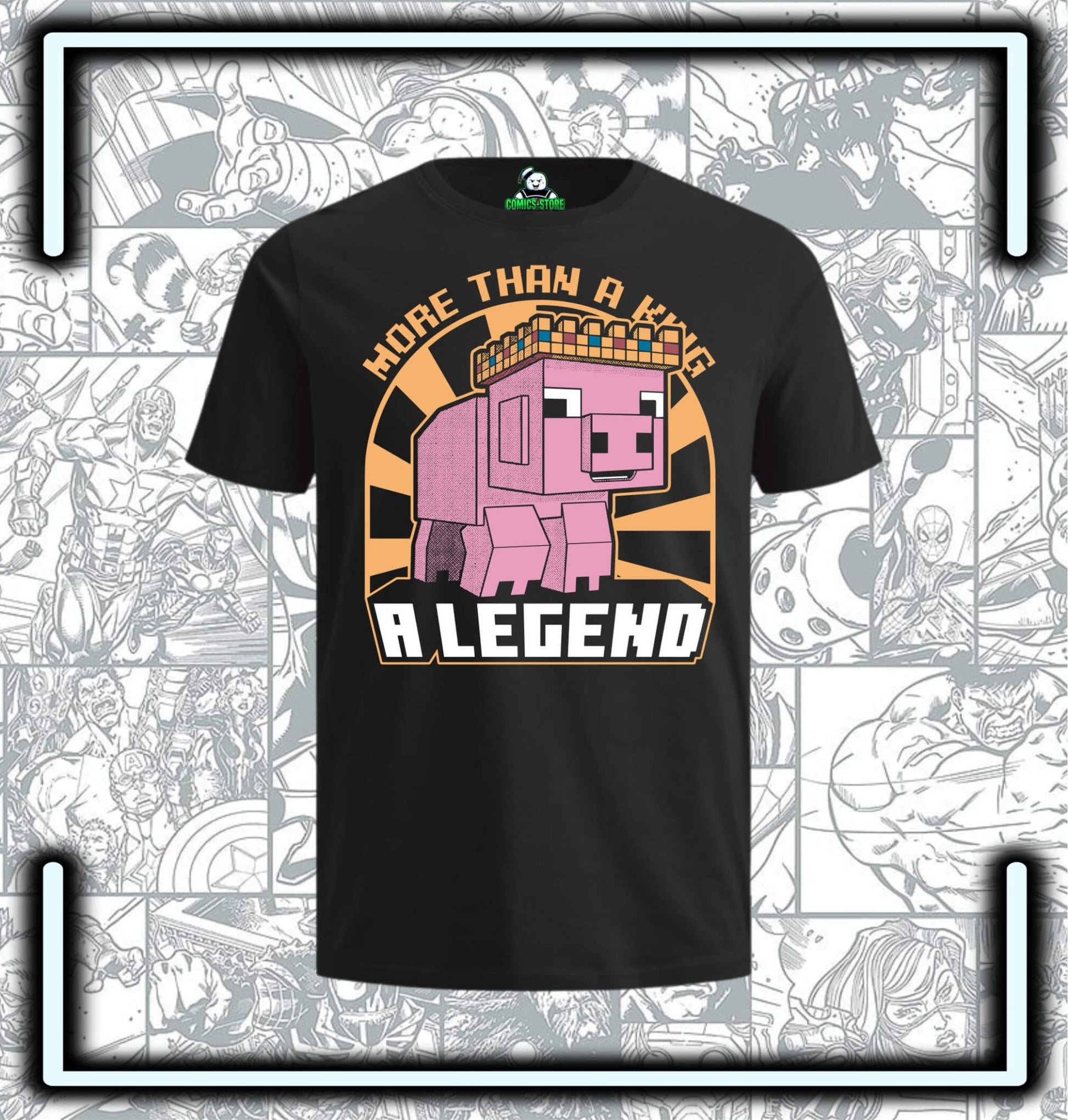 Camiseta Minecraft Pig - Comics Store Colombia