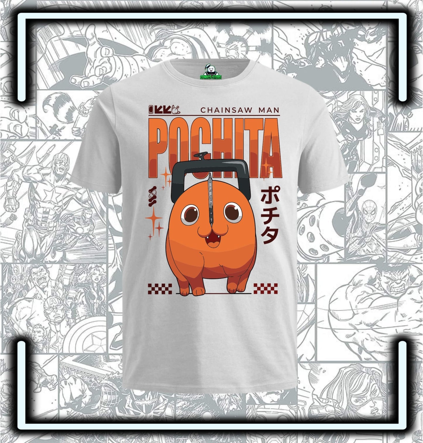 Camiseta Pochita 2026 - Comics Store Colombia