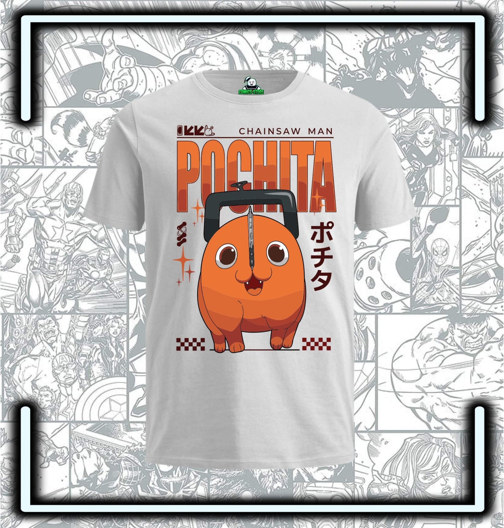 Camiseta Pochita 2026 - Comics Store Colombia