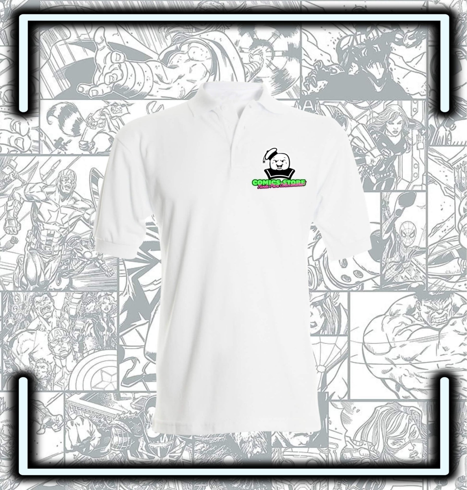 Camiseta Polo Personalizada Comics - Store - Comics Store Colombia