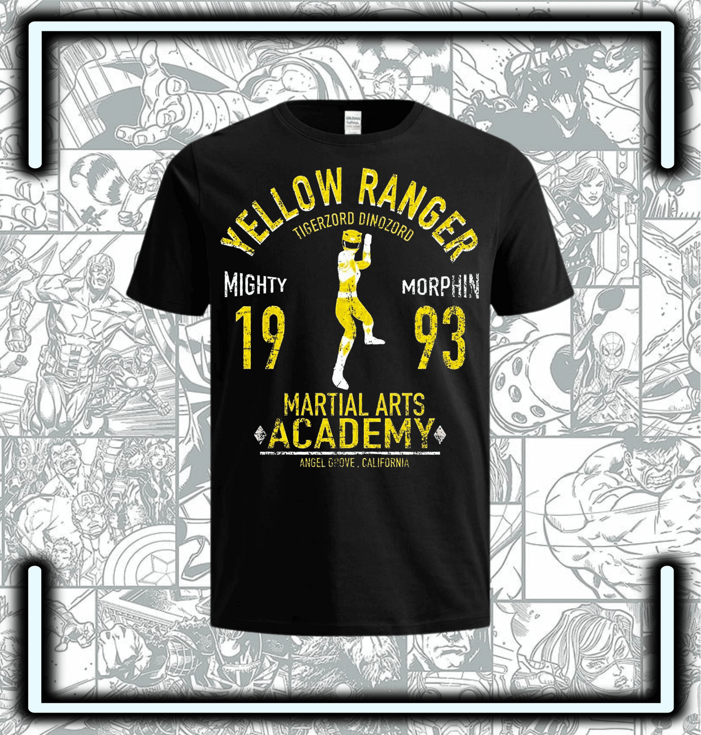 Camiseta Power Rangers Yellow - Comics Store Colombia