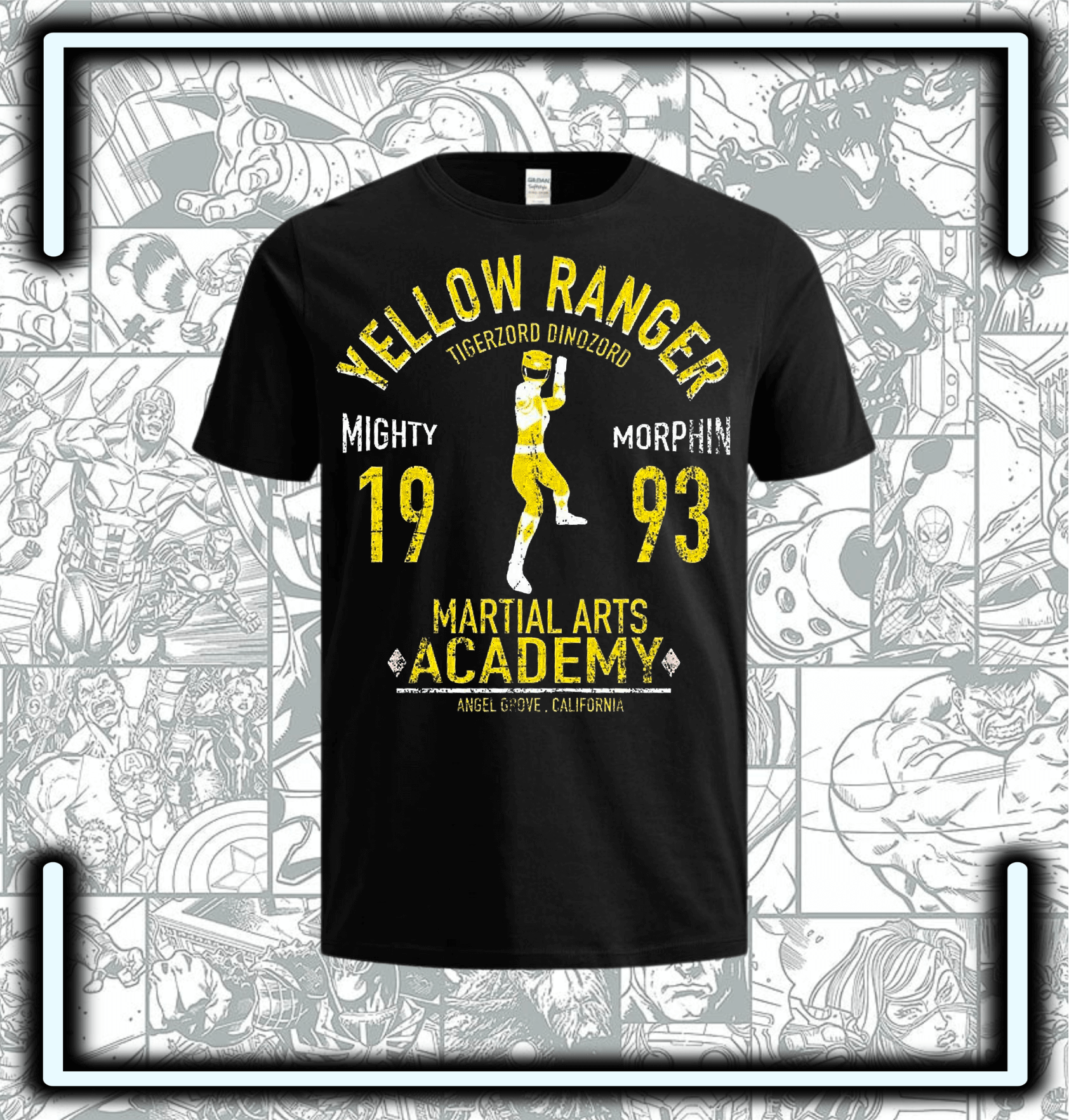 Camiseta Power Rangers Yellow - Comics Store Colombia