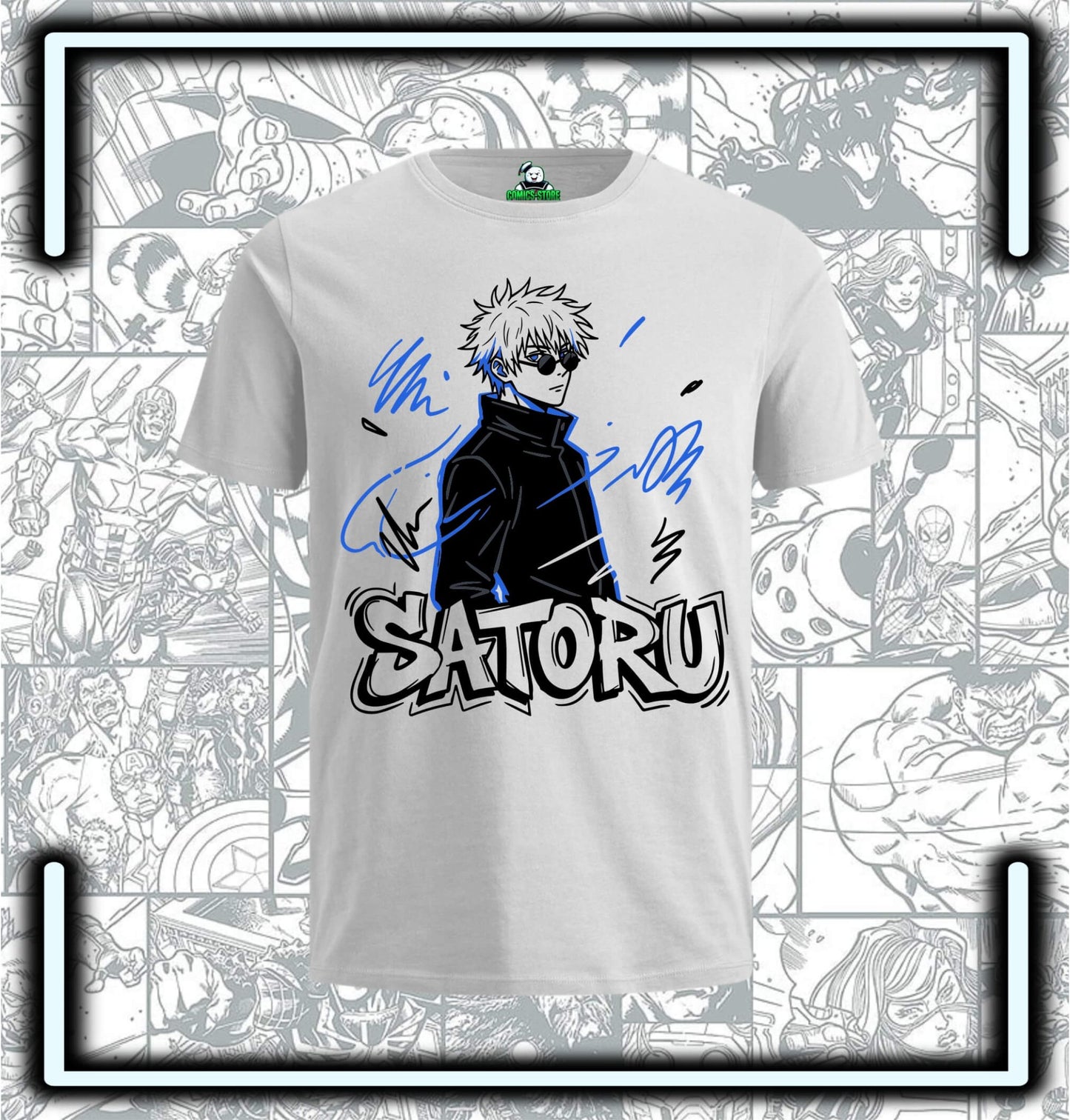 Camiseta Satoru Gojo Anime - Comics Store Colombia
