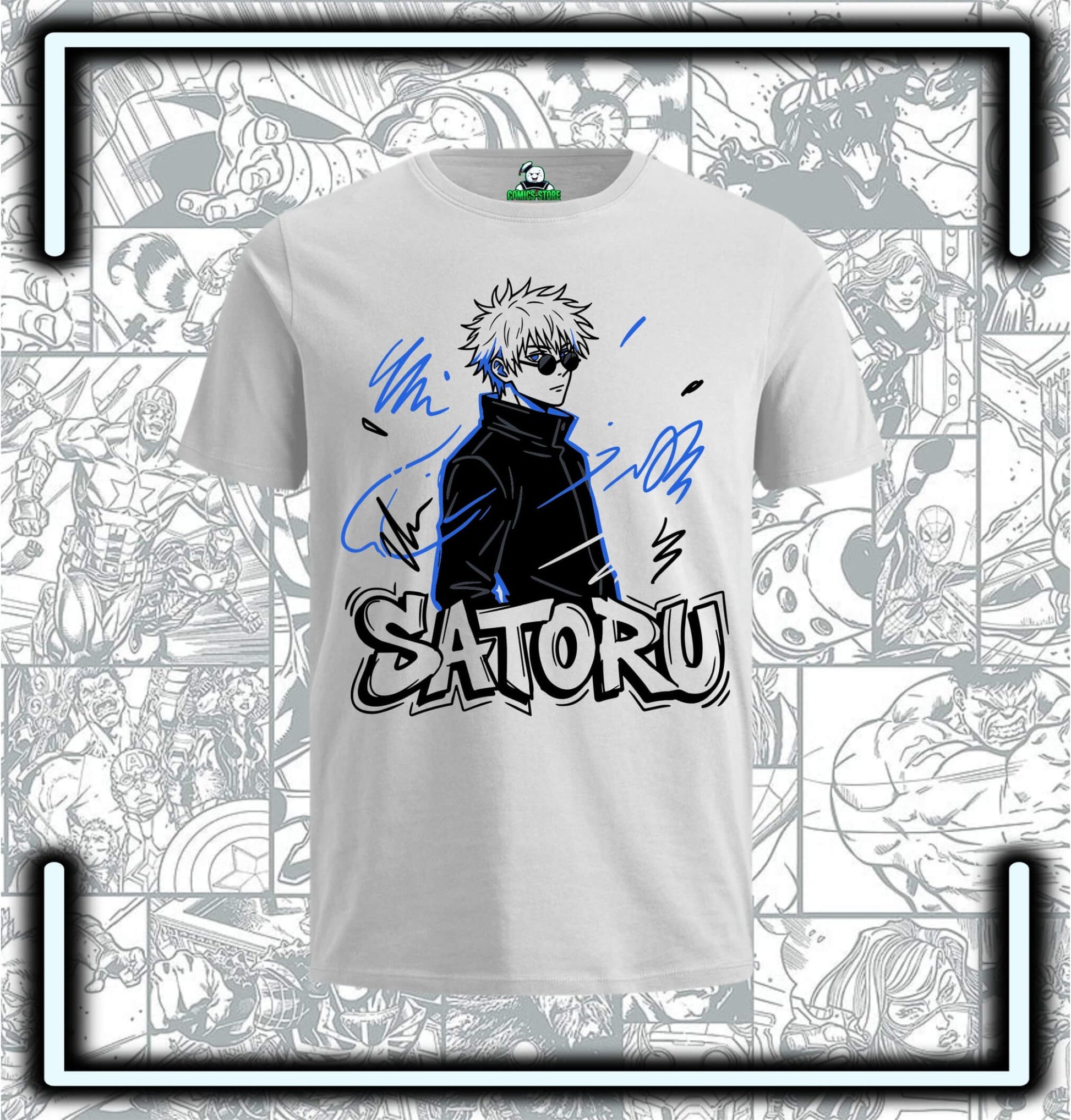 Camiseta Satoru Gojo Anime - Comics Store Colombia