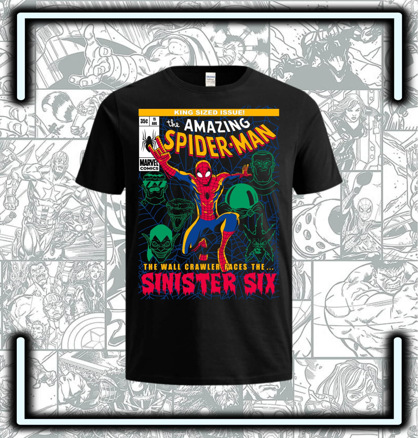 Camiseta Spiderman Sinister Six - Comics Store Colombia