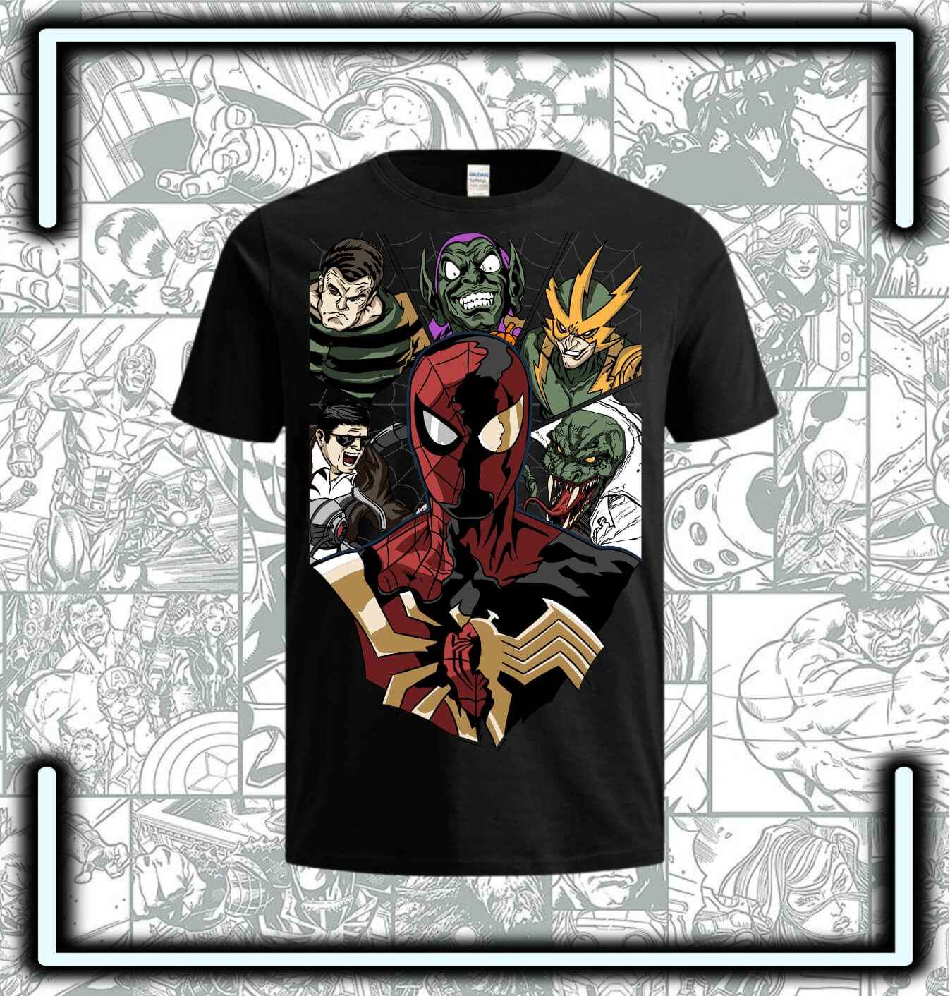 Camiseta Spiderman Vs Villanos - Comics Store Colombia