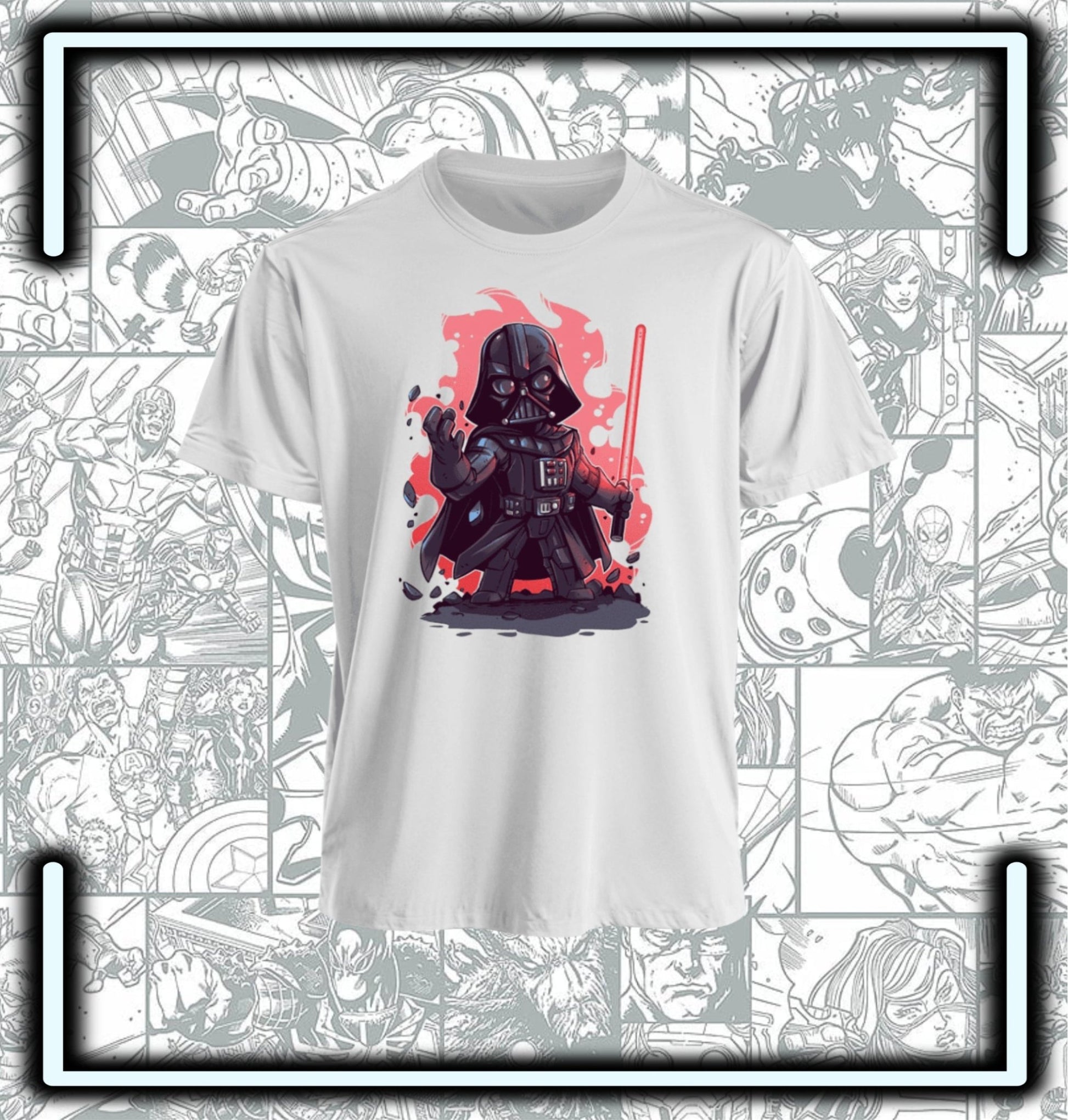 Camiseta Star Wars Darth Vader Animada - Comics Store Colombia