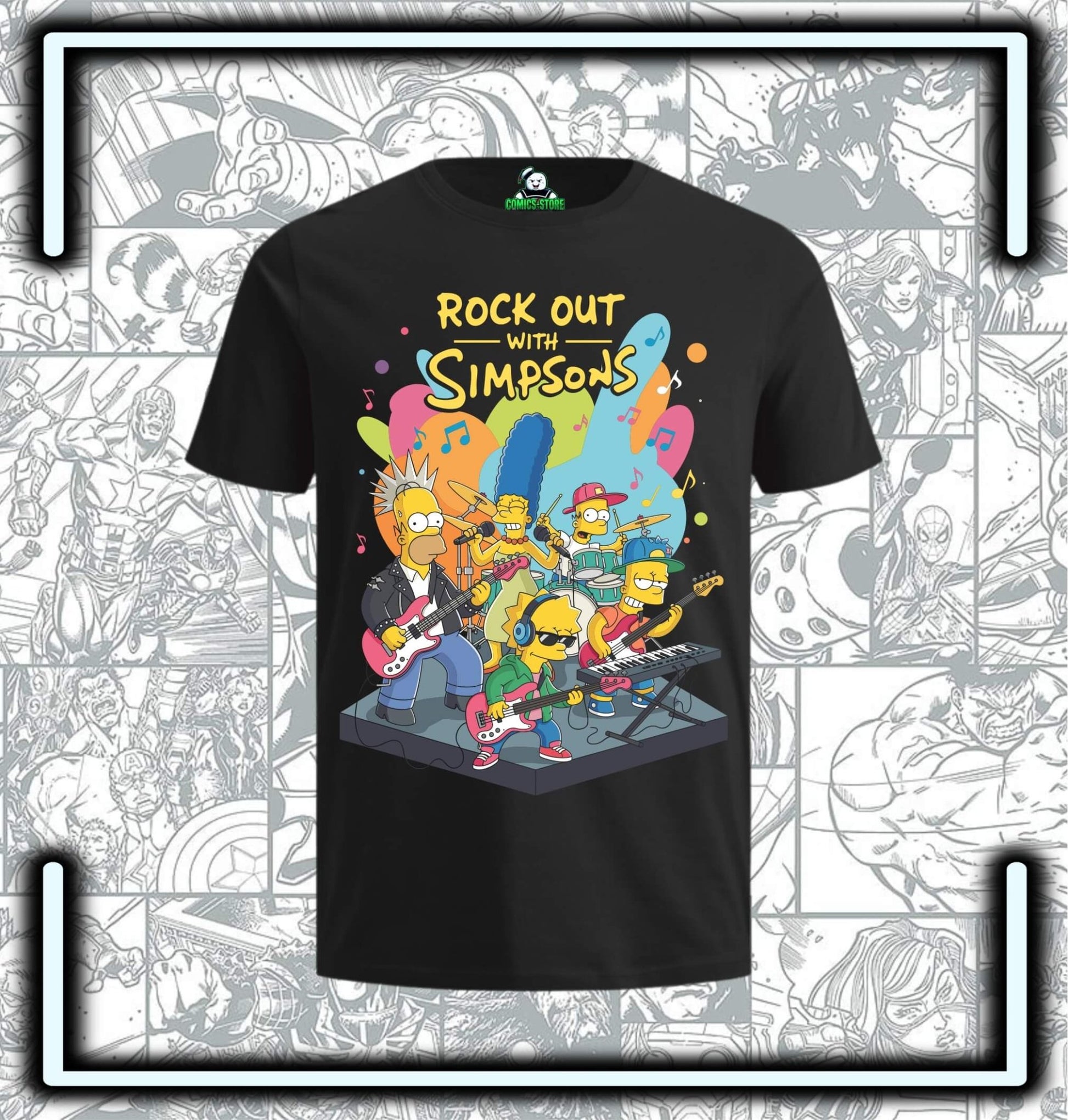 Camiseta The Simpsons Rock - Comics Store Colombia