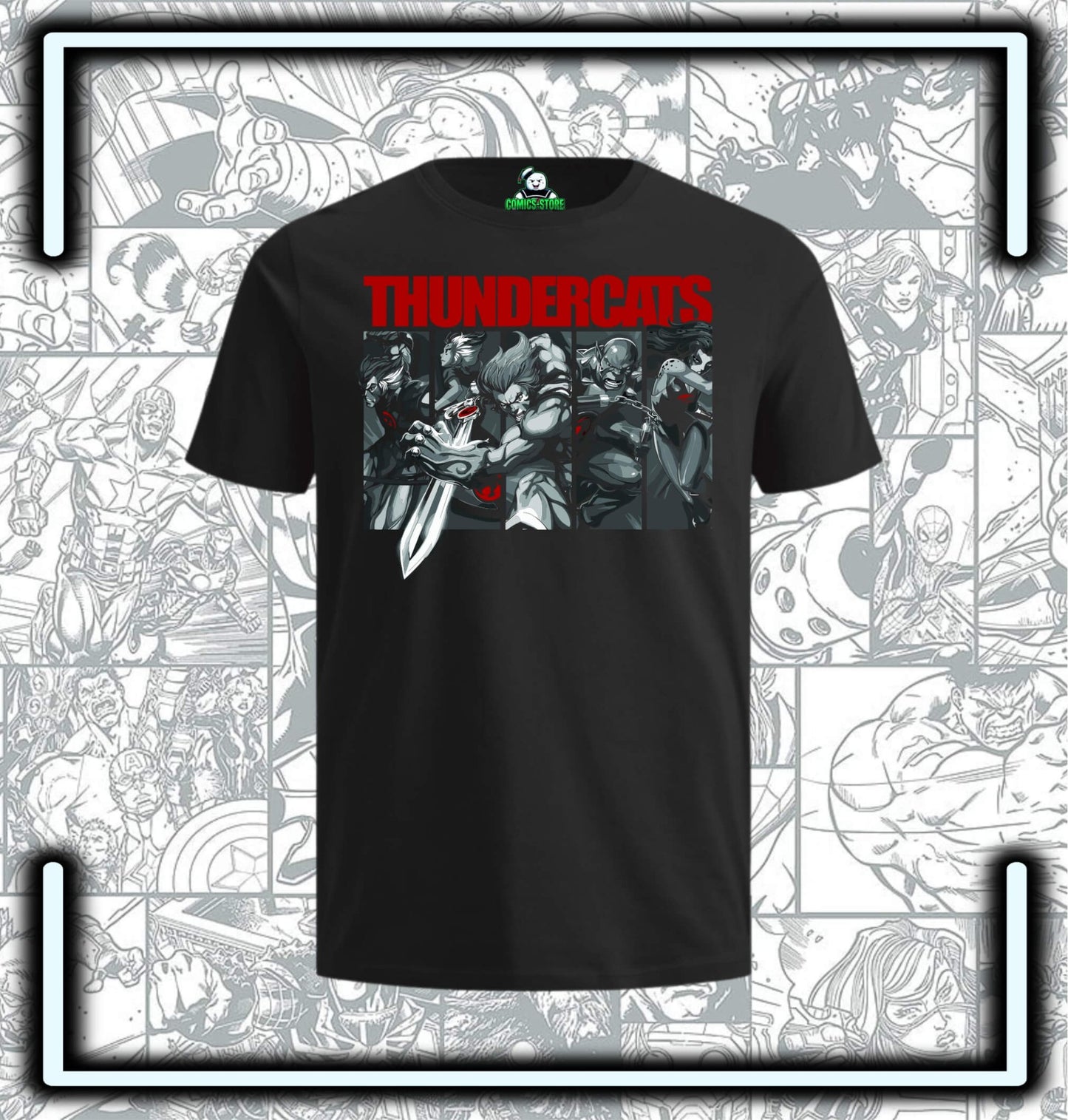 Camiseta Thundercats Black Series IV - Comics Store Colombia