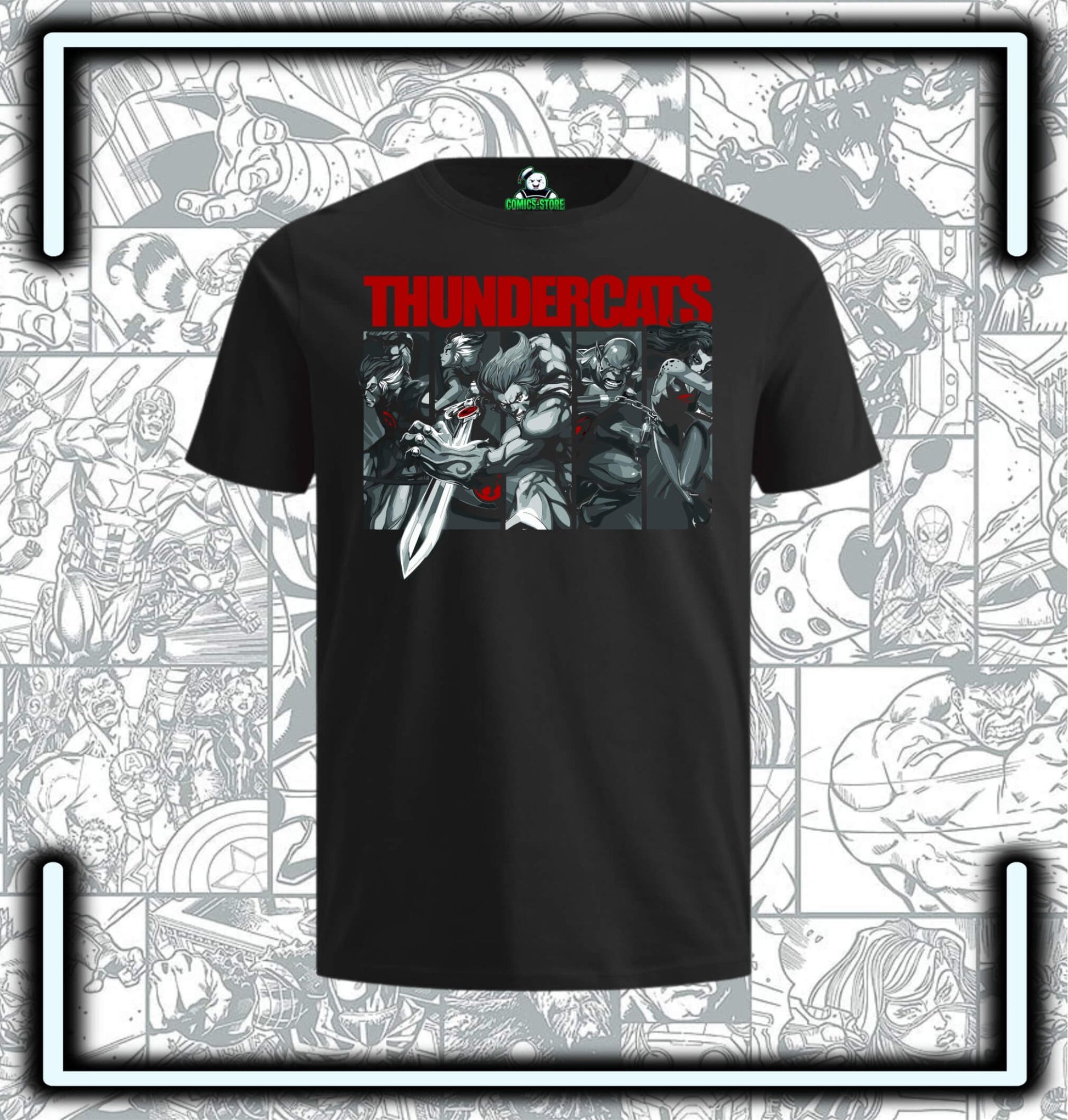 Camiseta Thundercats Black Series IV - Comics Store Colombia