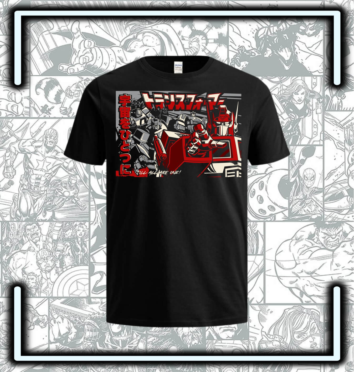 Camiseta Transfomers Mega Colores - Comics Store Colombia