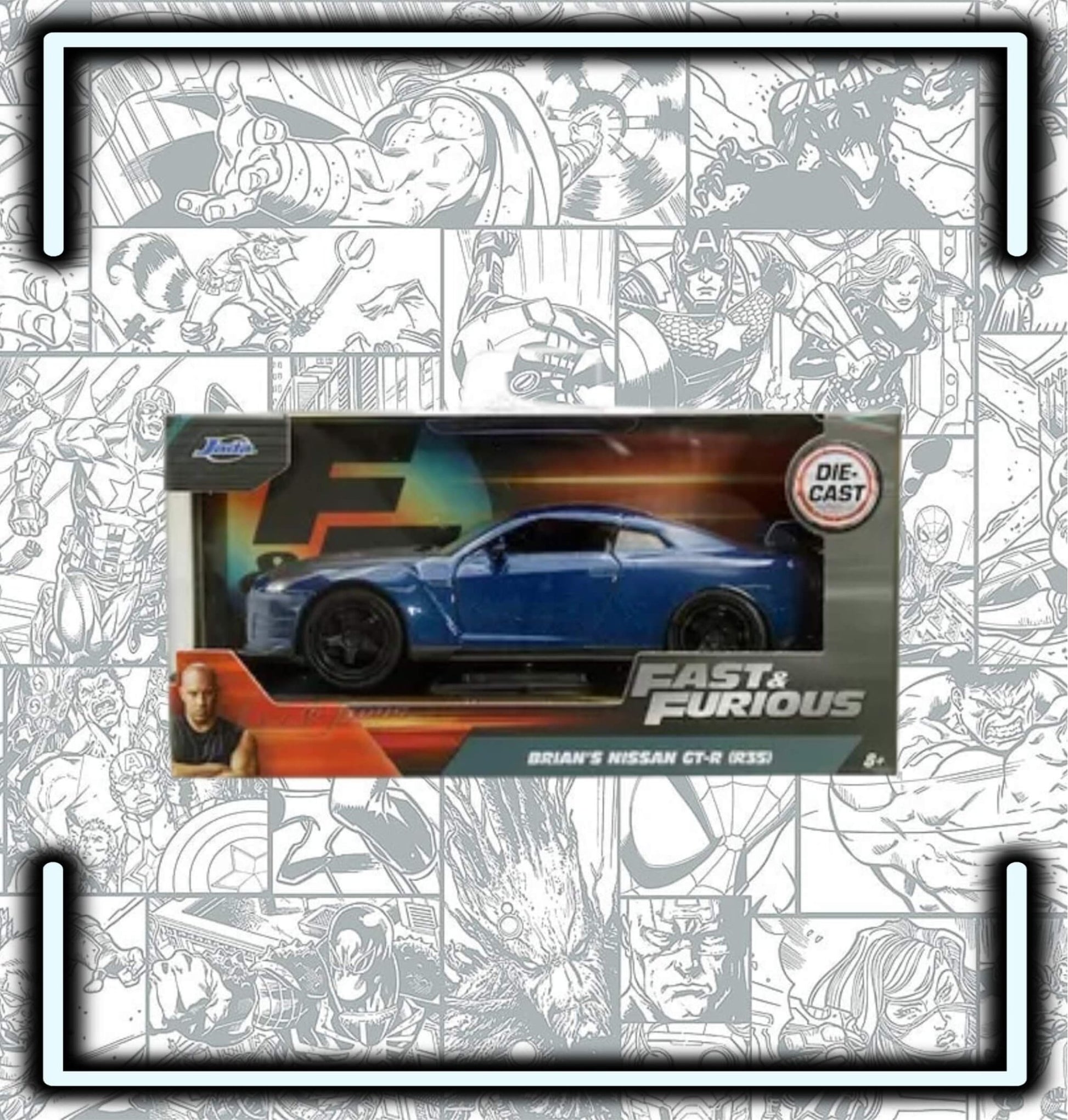 Carro Brian`s Nissan Gt - r R35 Rapido Y Furioso Azuls Esc 1:32 - Comics Store Colombia