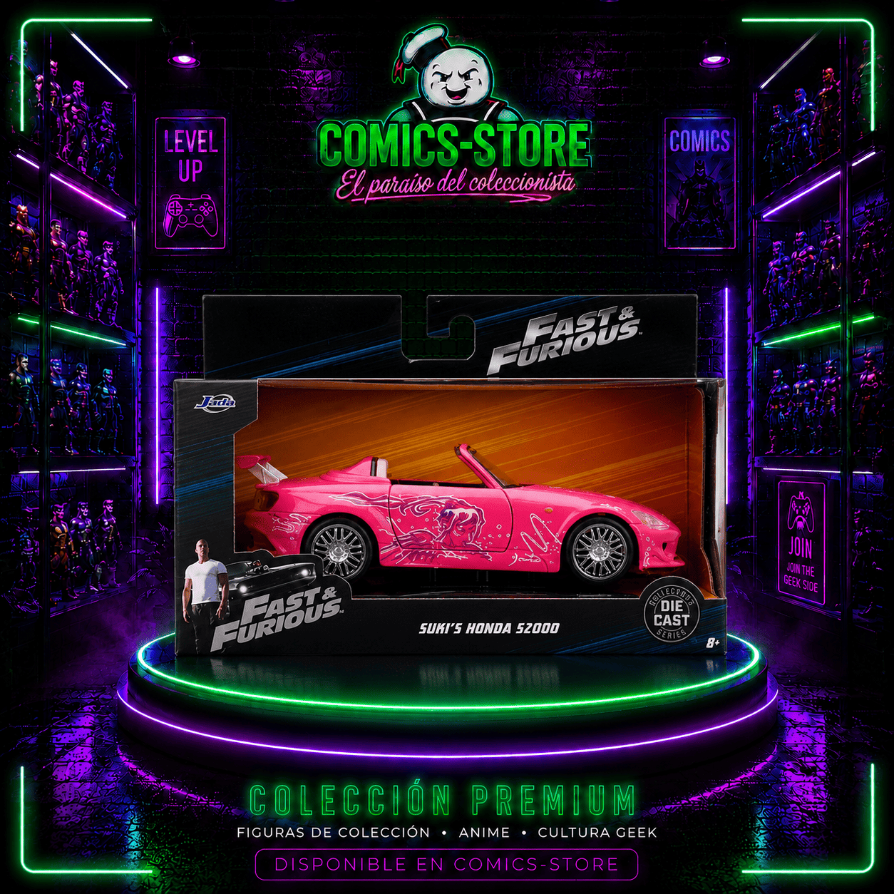 Carro Suki's Honda S2000 Rapidos Y Furiosos Color Rosa Esc 1:32 - Comics Store Colombia