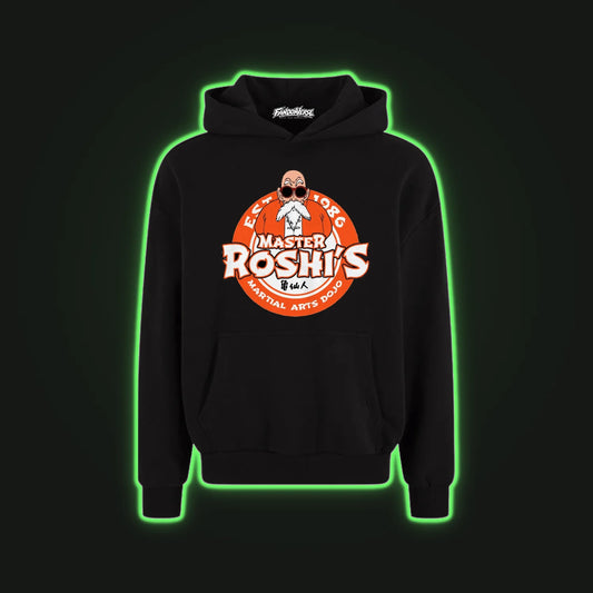 Hoodie Capota Negro Maestro Rochi Dragon Ball