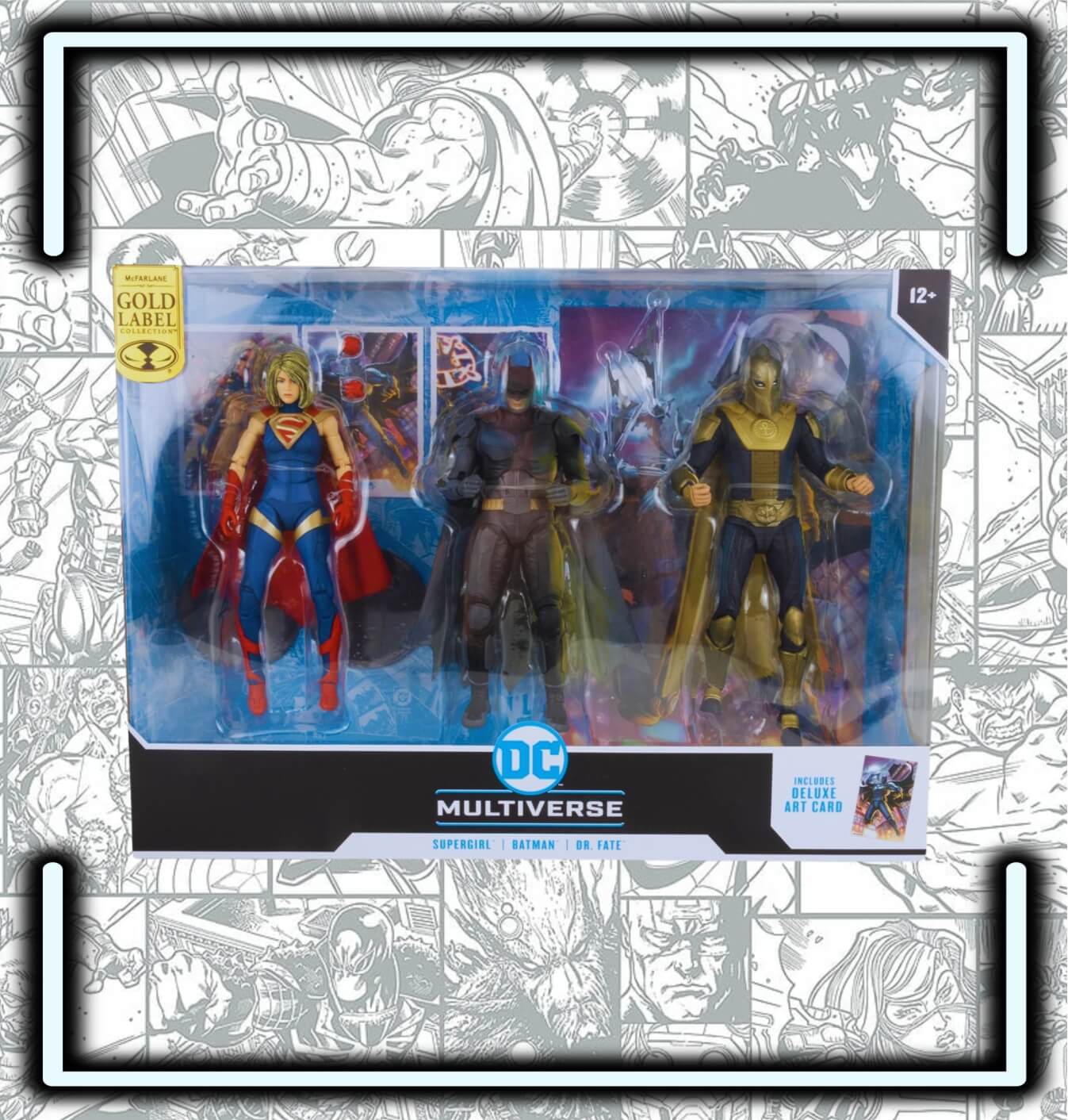 Figura McFarlane Toys - DC Comics Figuras de acción Multiverse, paquete de 3 Batman, Supergirl y Dr.Fate - Comics Store Colombia