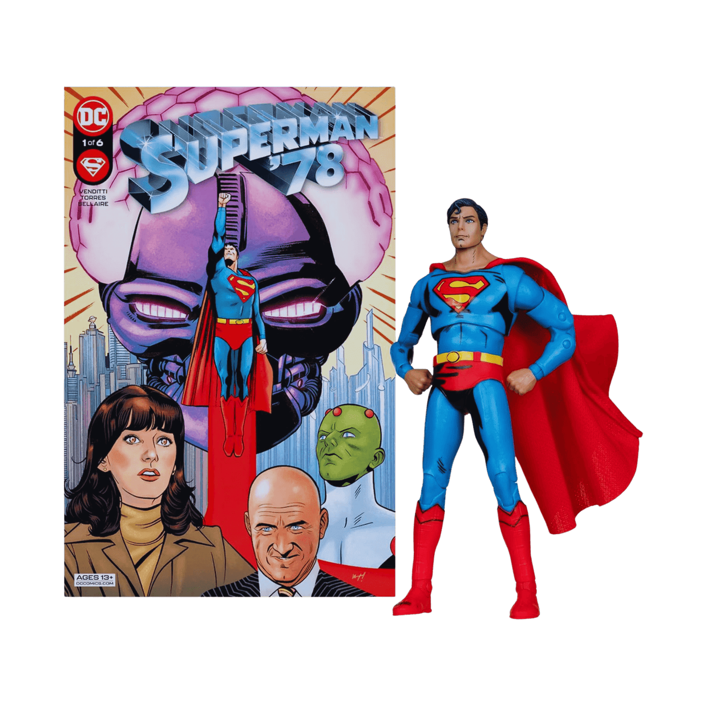 Figura McFarlane Toys - DC Direct Page Punchers Superman (Superman '78) - Comics Store Colombia
