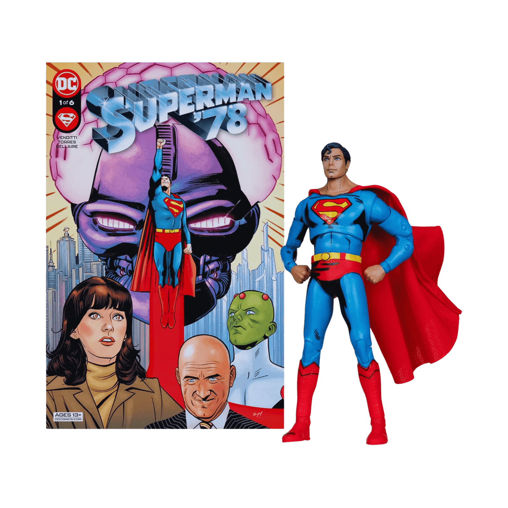 Figura McFarlane Toys - DC Direct Page Punchers Superman (Superman '78) - Comics Store Colombia