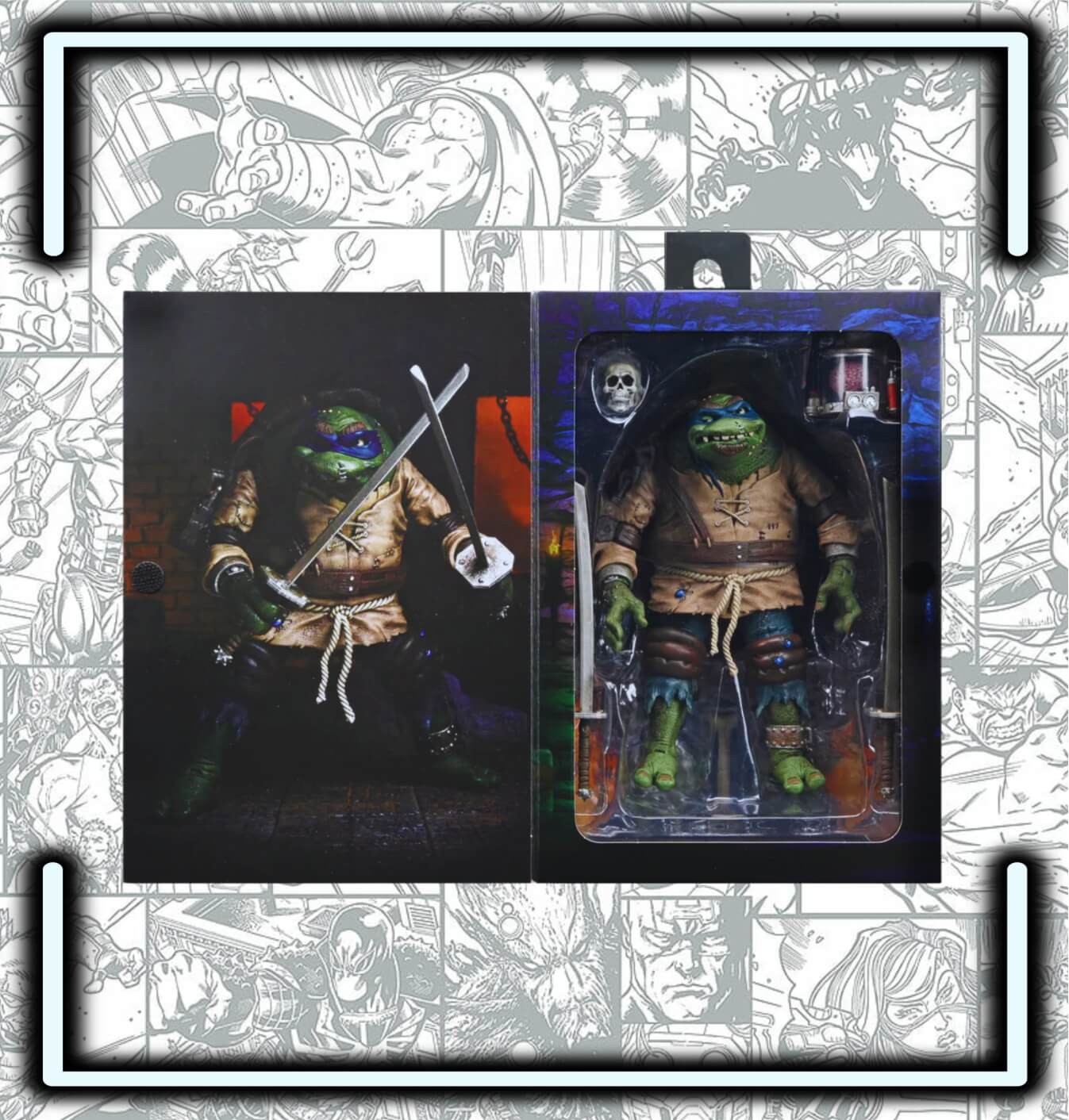 Figura NECA Universal Monsters TMNT Ultimate Leonardo Jorobado - Comics Store Colombia