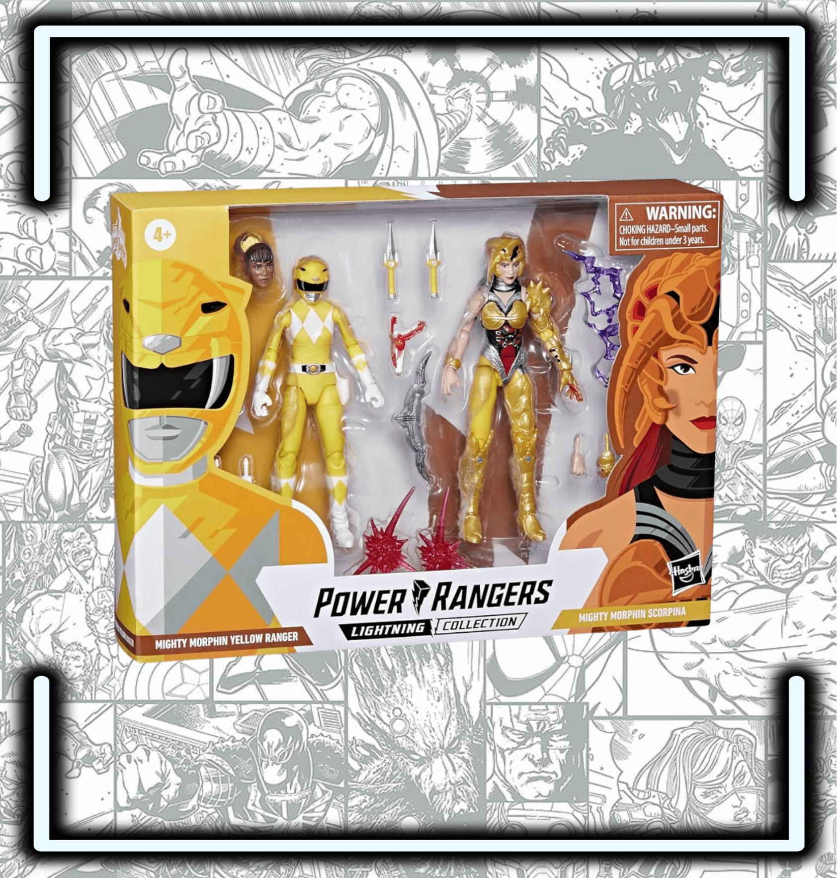Figura Power Rangers Mighty Morphin Yellow Ranger Aisha Vs. Scorpina - Comics Store Colombia