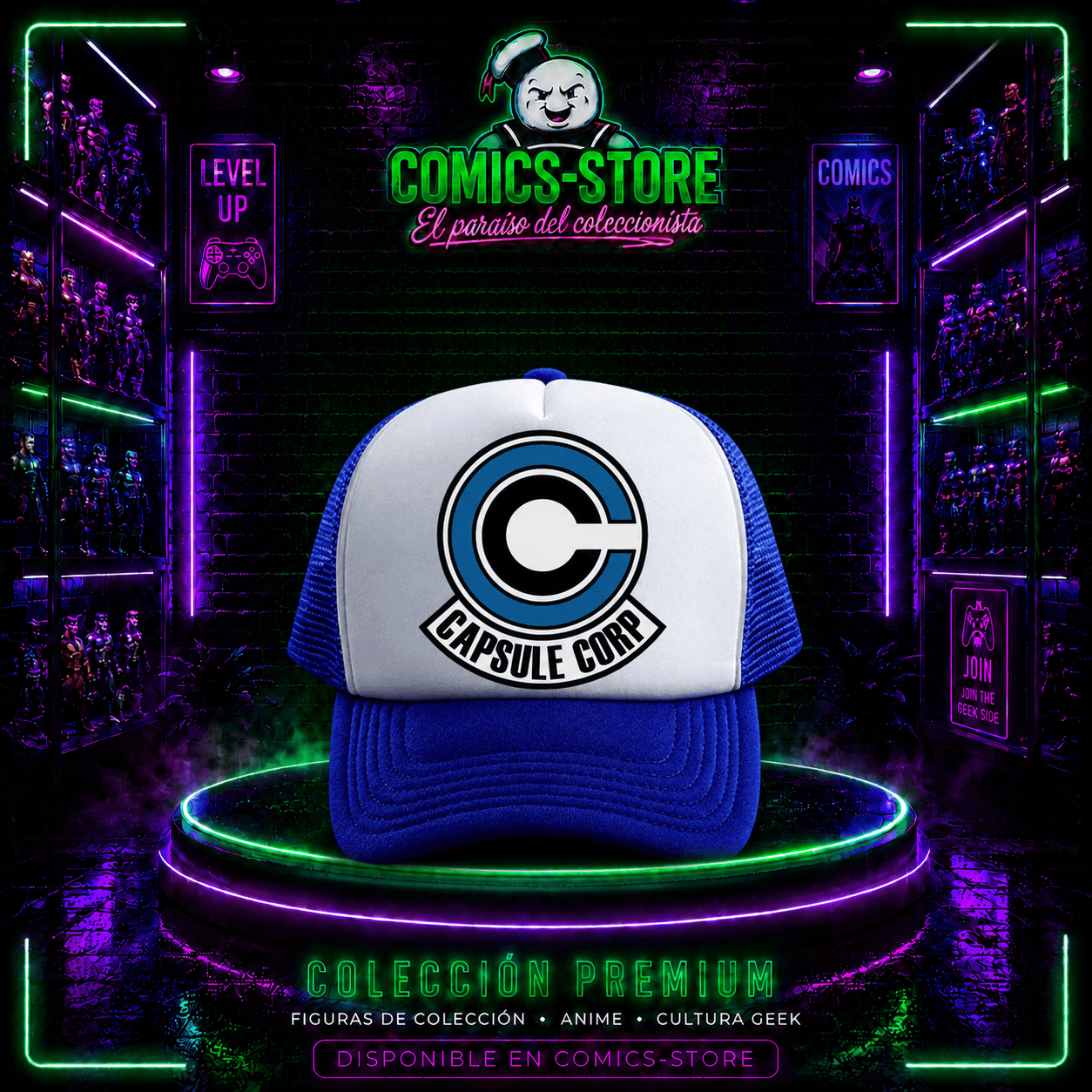 Gorra Trucker Capsule Corp - Comics Store Colombia