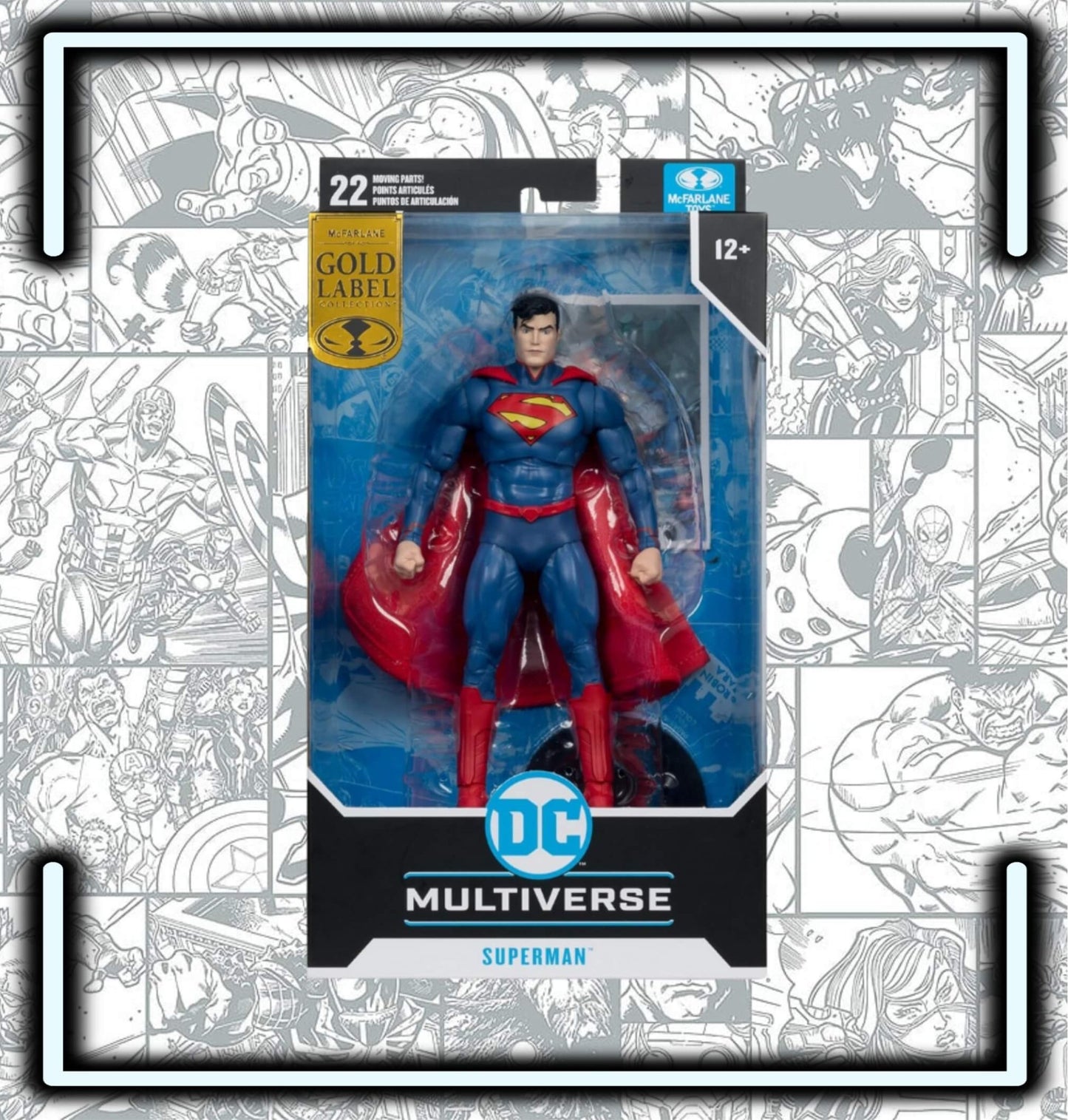 McFarlane The New 52 DC Multiverse Action Figure Superman (Gold Label) 18 cm - Comics Store Colombia