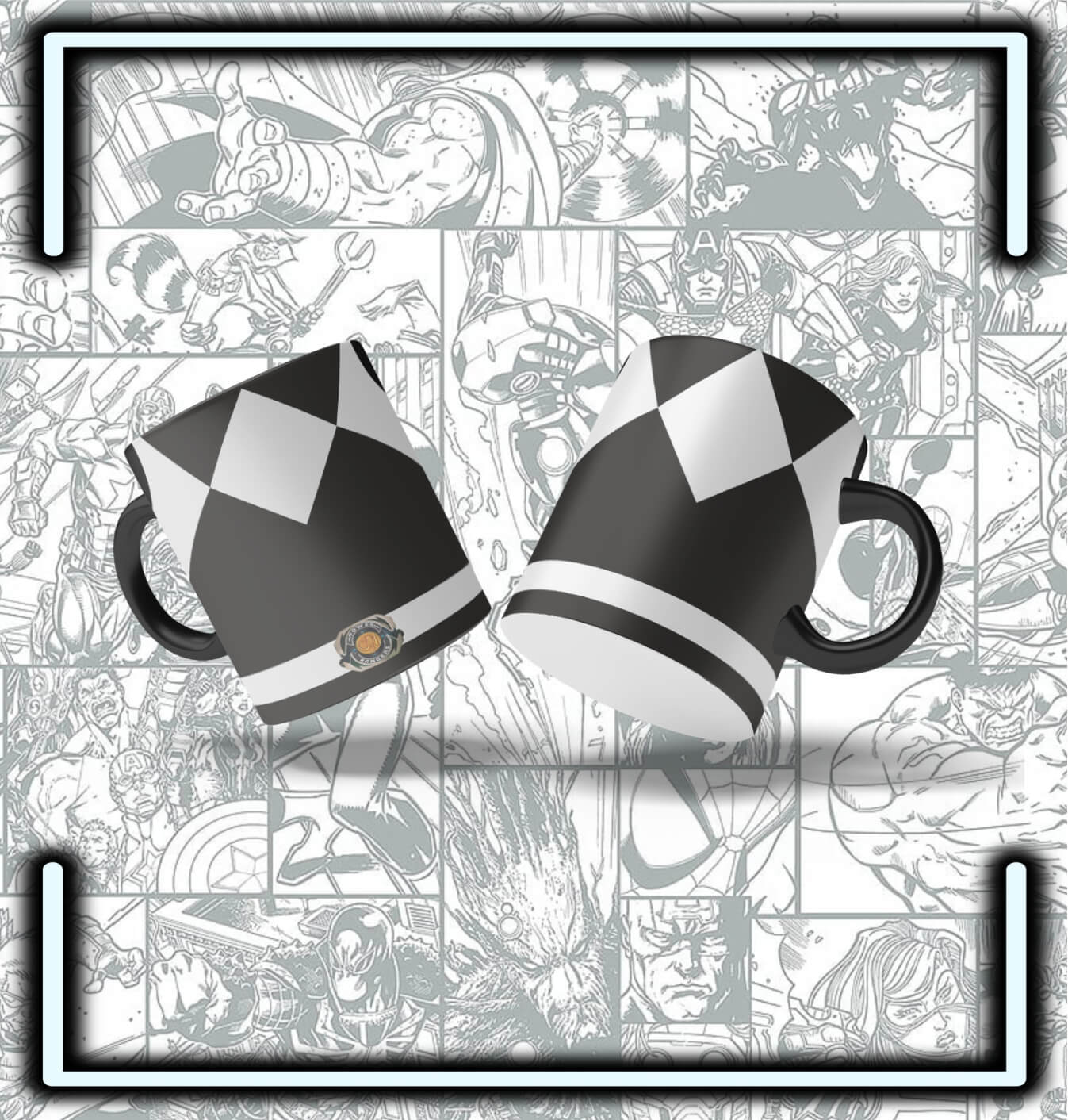 Mug Ceramica Power Rangers Black - Comics Store Colombia