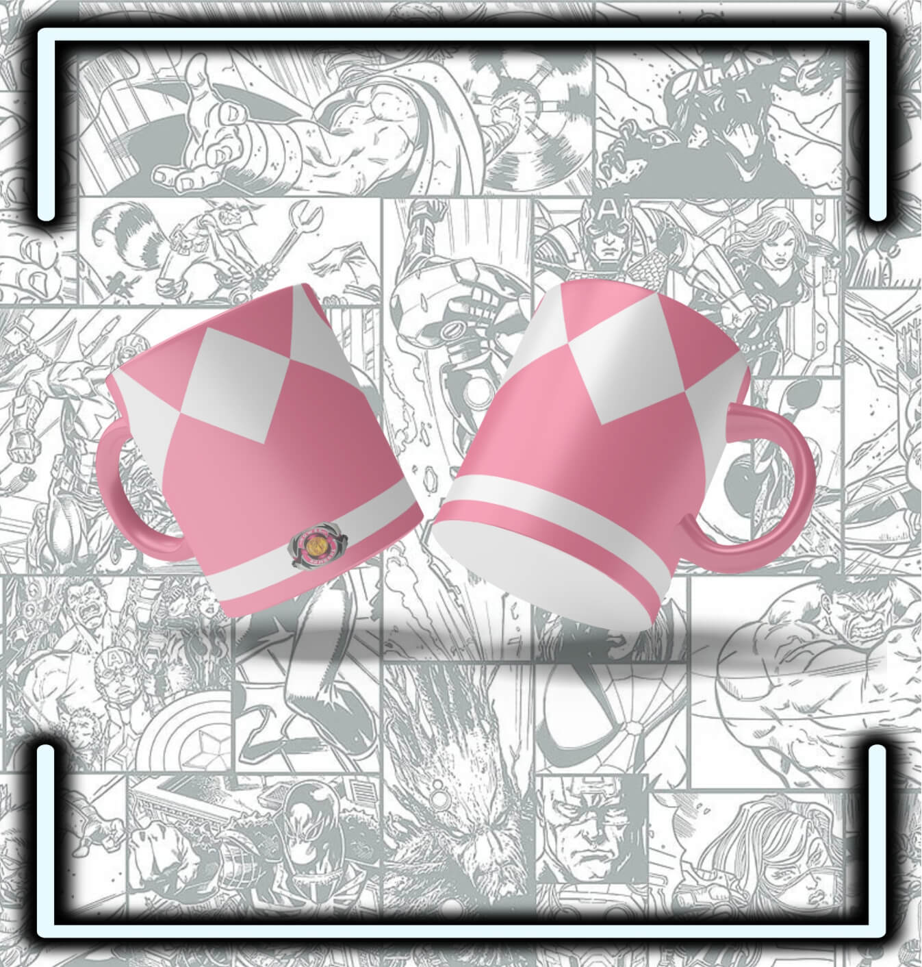 Mug Ceramica Power Rangers Pink - Comics Store Colombia