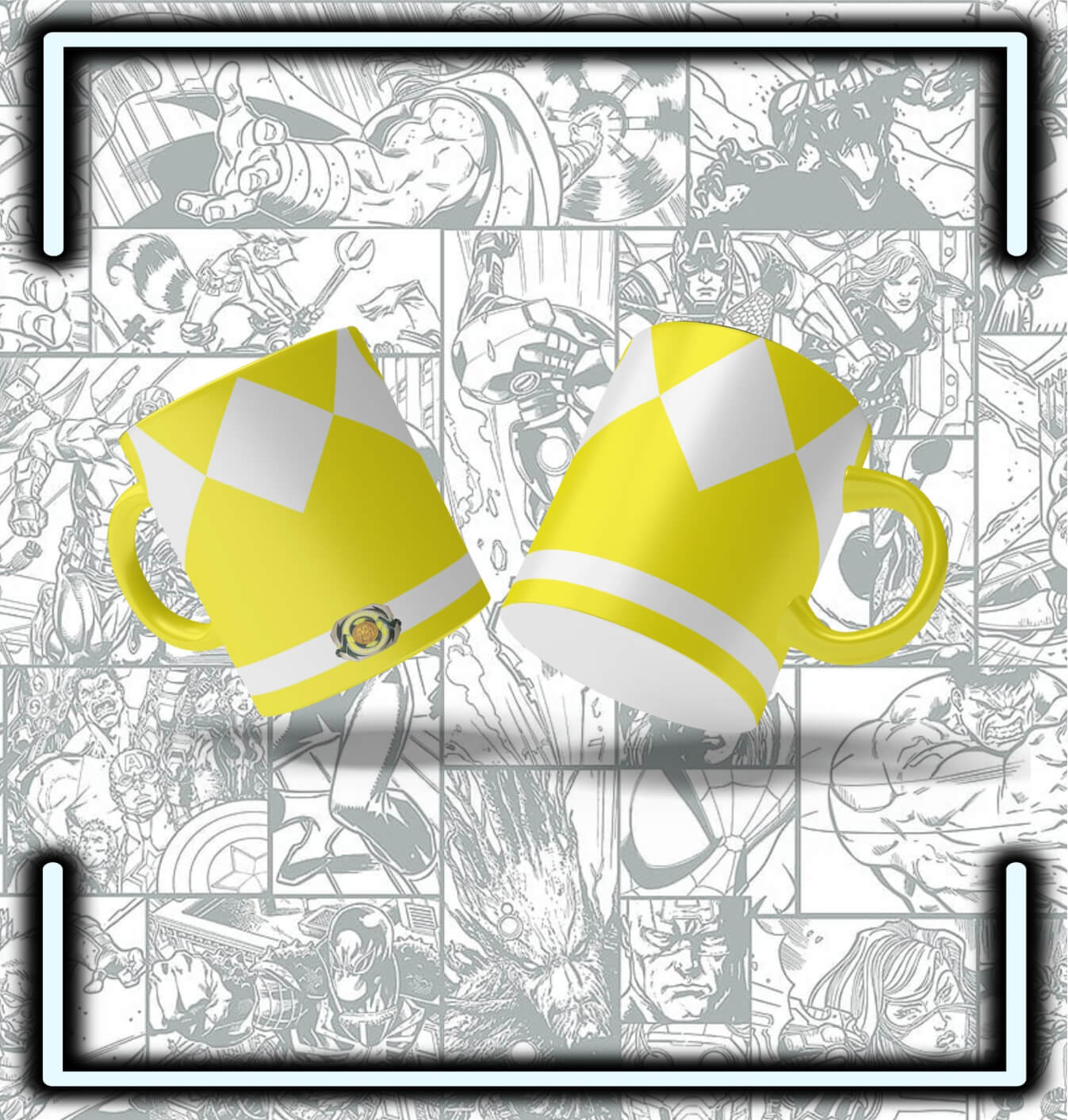 Mug Ceramica Power Rangers Yellow - Comics Store Colombia