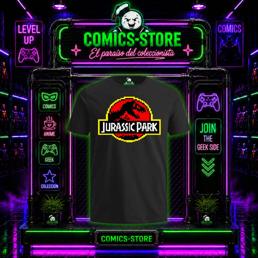 Camiseta Jurassic Park Pixel Art