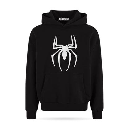 Hoodie Capota Spiderman Black