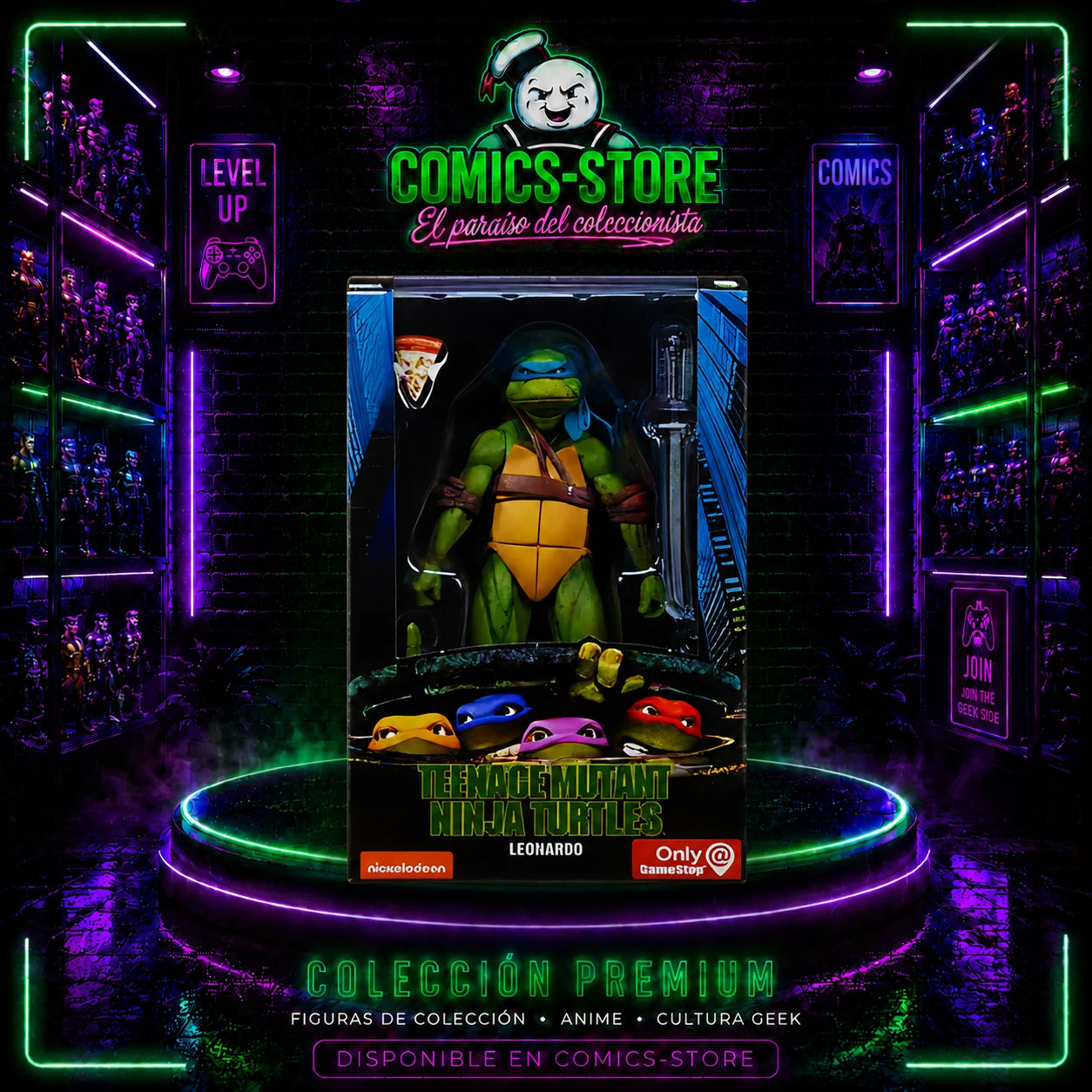 Figura Neca las Tortugas Ninja 1990, Figura de Acción Leonardo